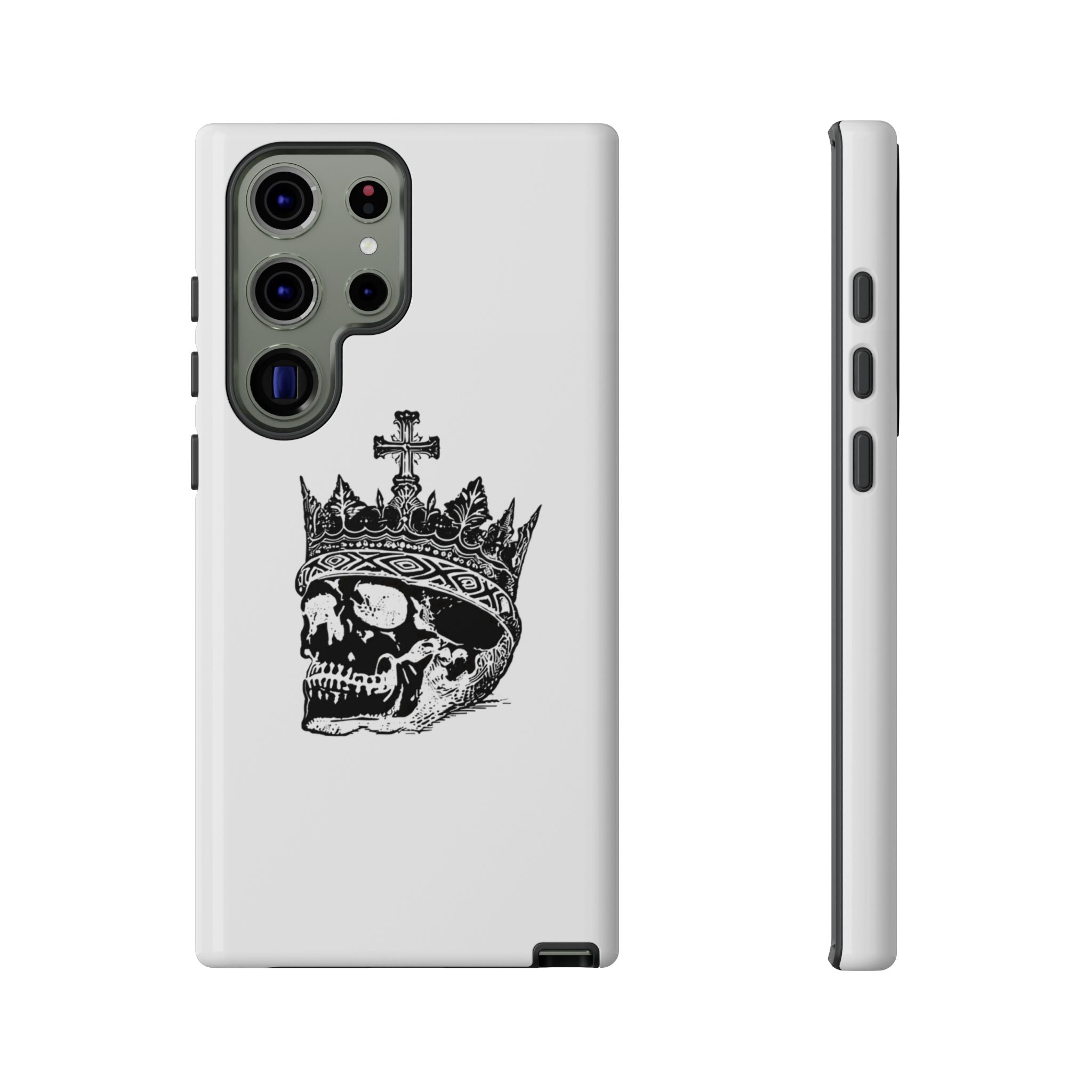 Skull King Phone Case – Gothic Crowned Skull Tough Case