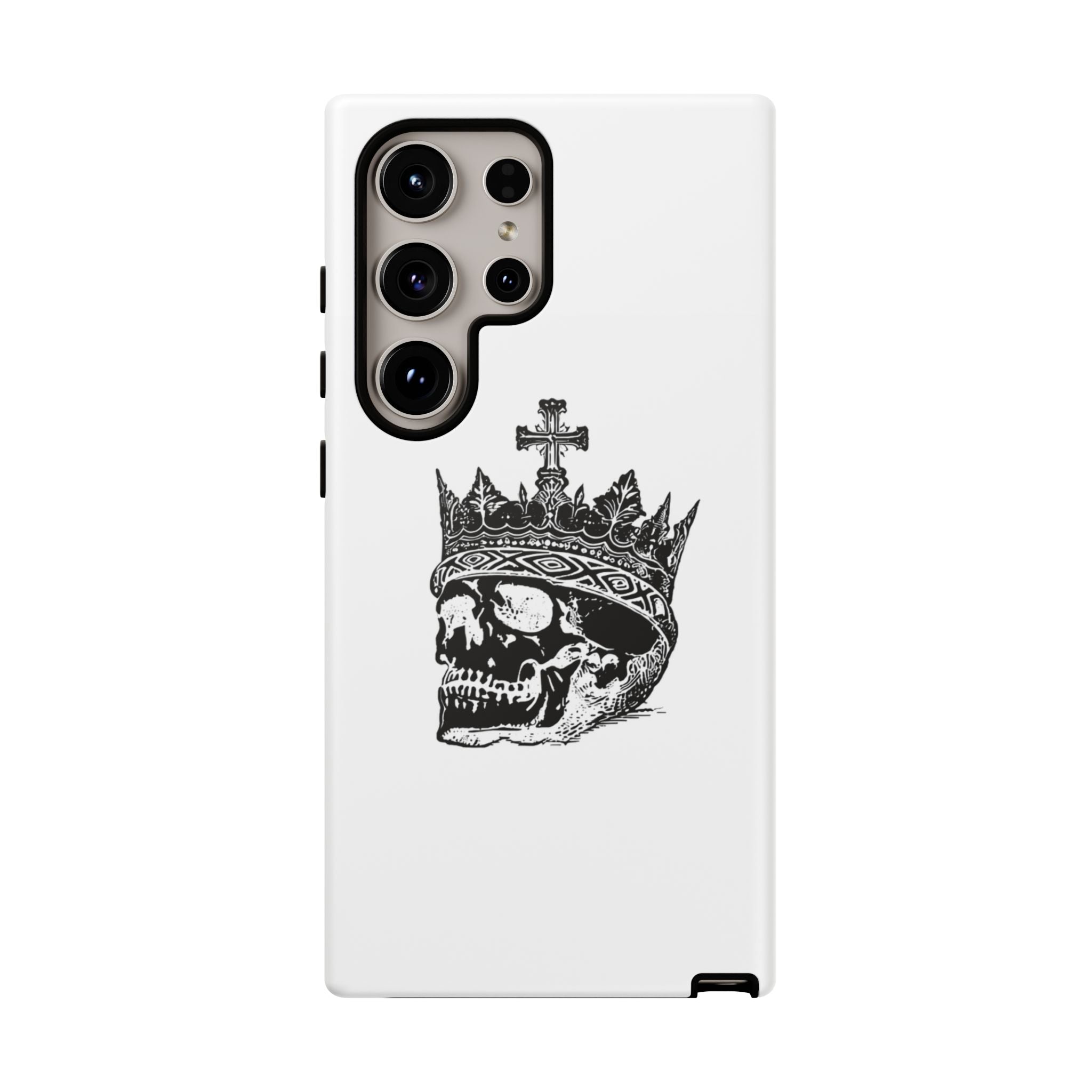 Skull King Phone Case – Gothic Crowned Skull Tough Case
