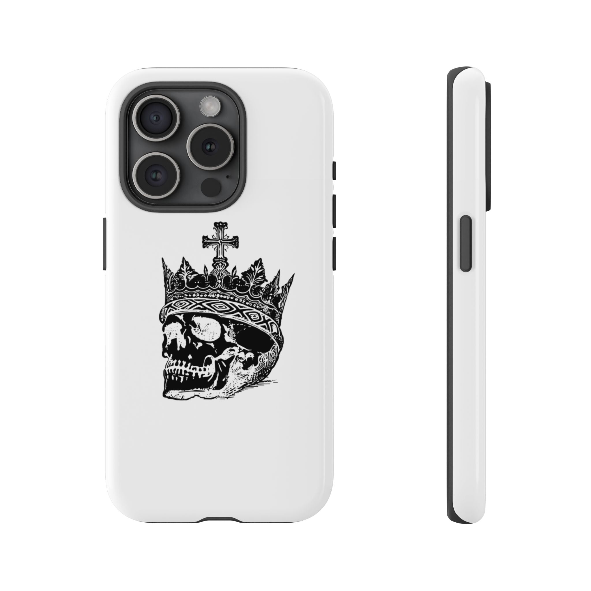 Skull King Phone Case – Gothic Crowned Skull Tough Case