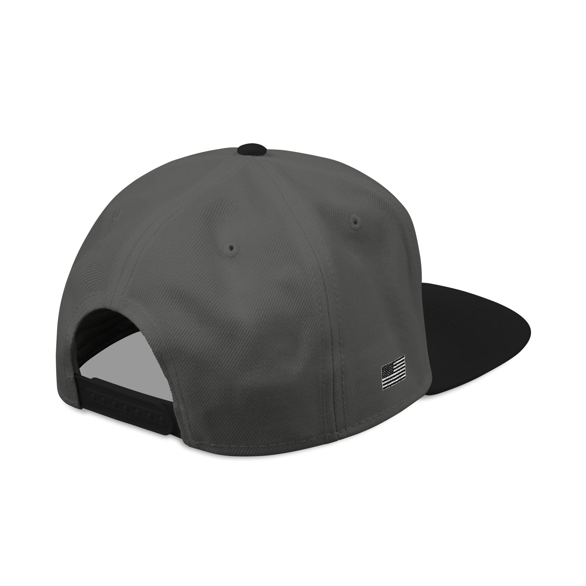 Embroidered Gothic Snapback Hat – Black & Gray Streetwear Cap