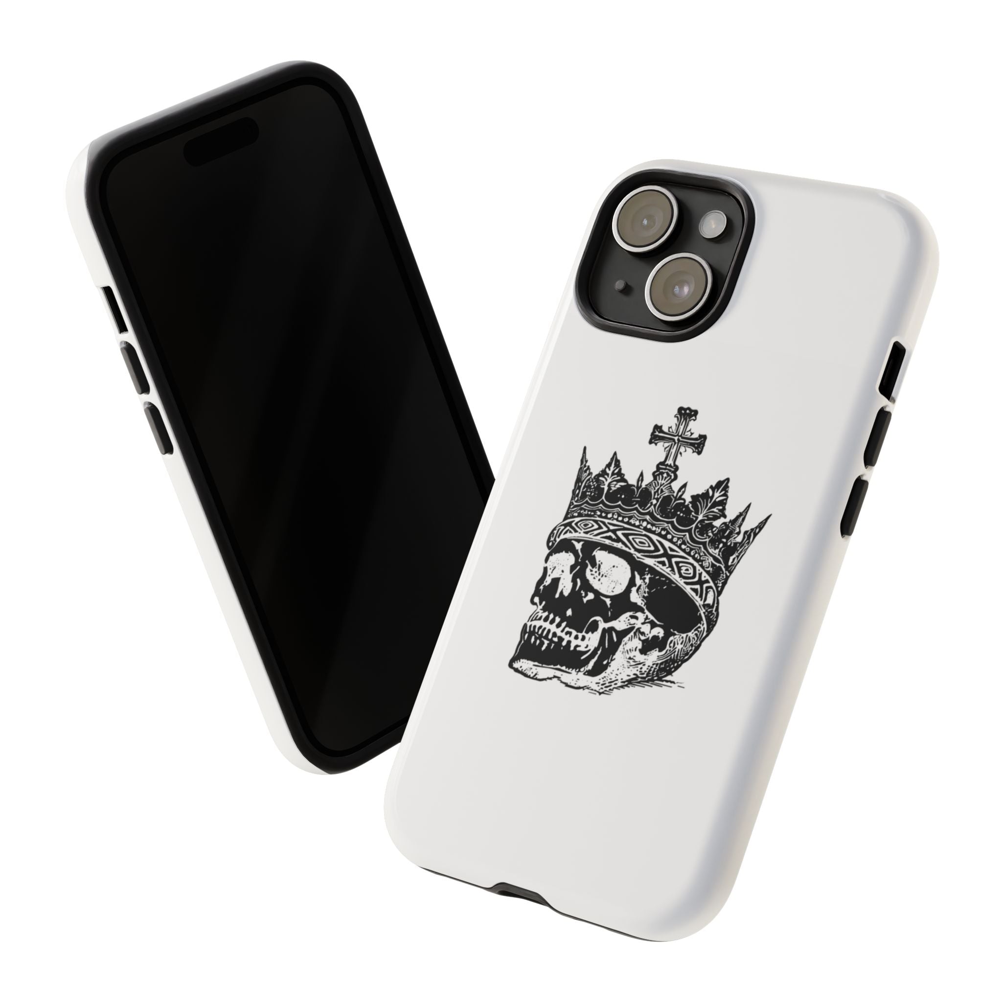 Skull King Phone Case – Gothic Crowned Skull Tough Case