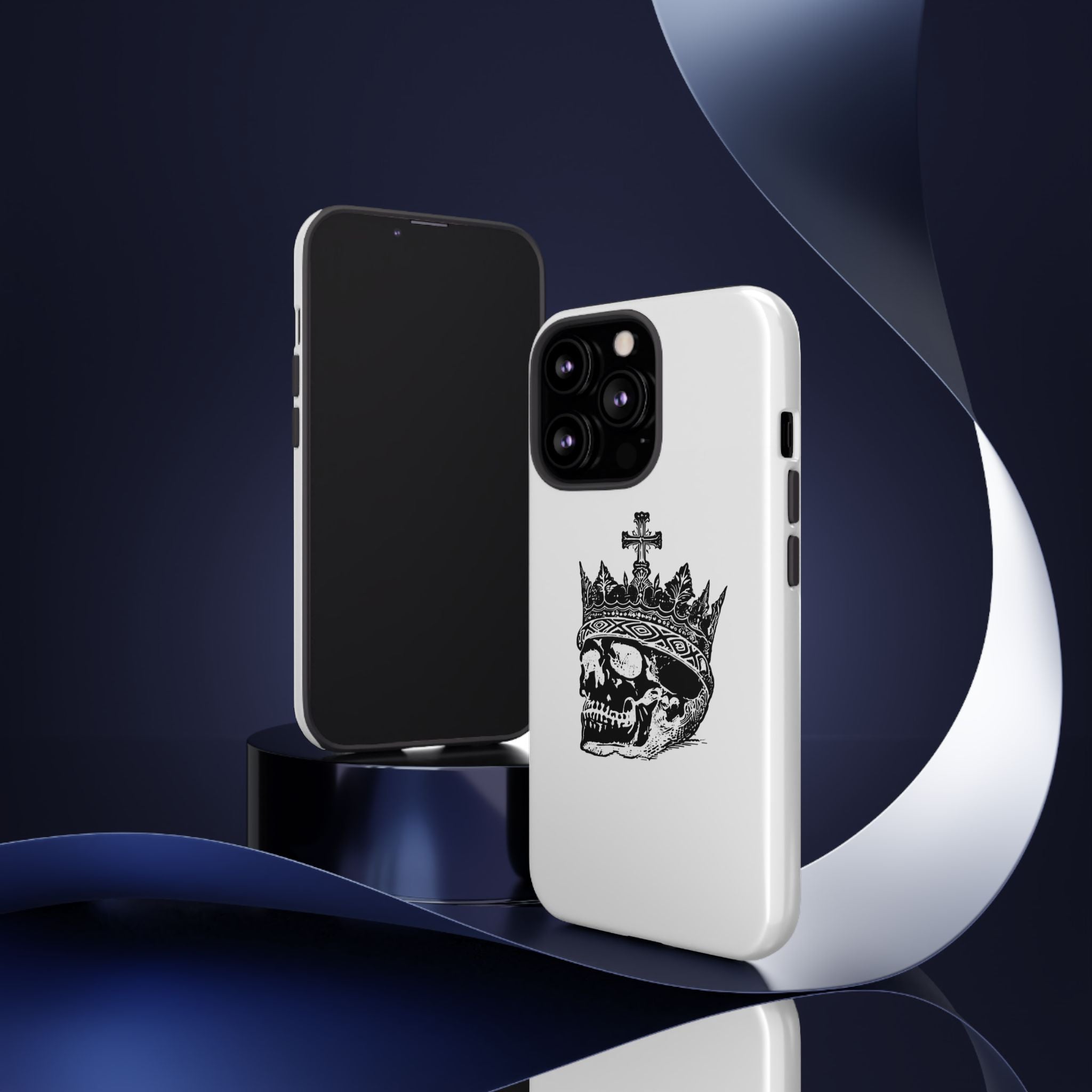 Skull King Phone Case – Gothic Crowned Skull Tough Case
