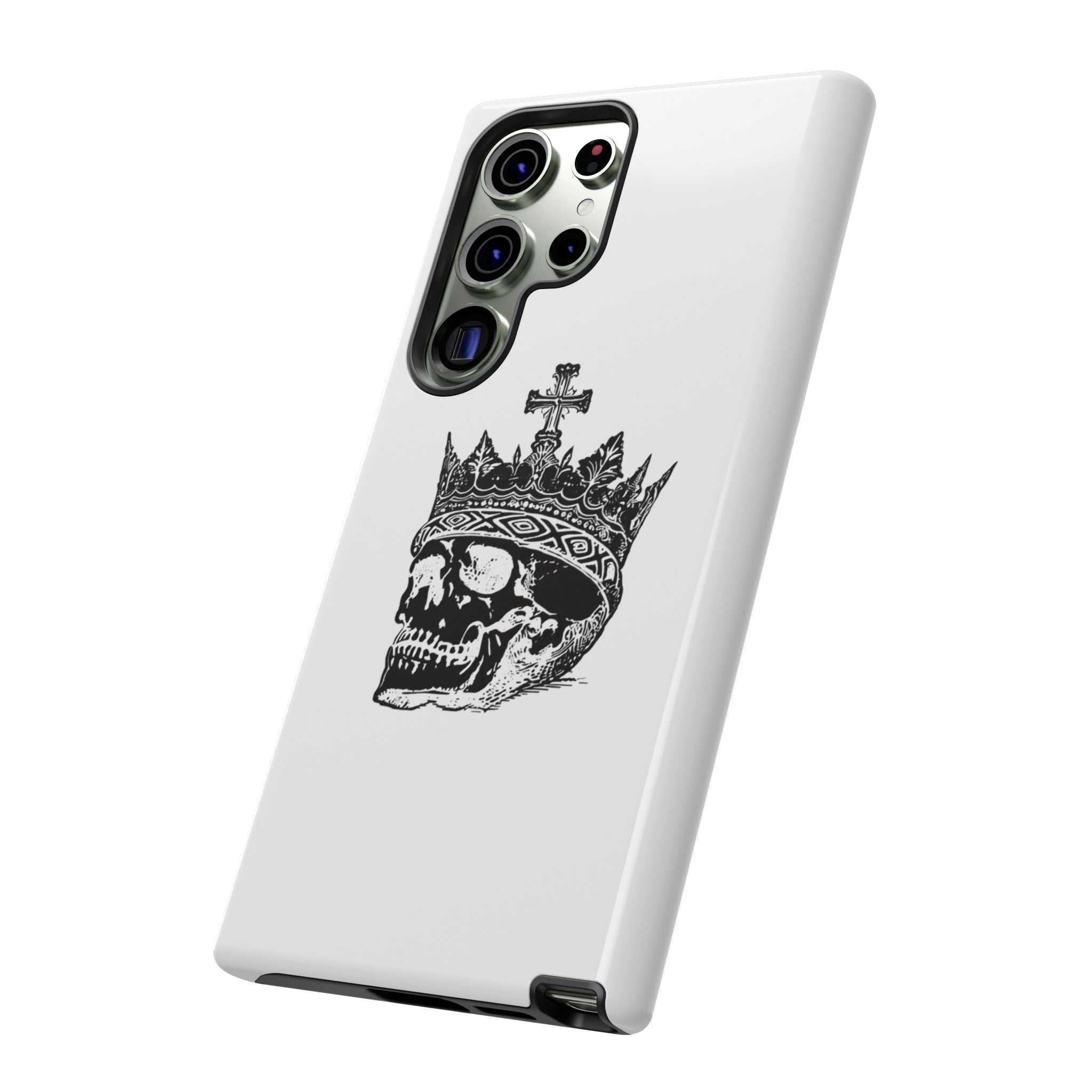 Skull King Phone Case – Gothic Crowned Skull Tough Case