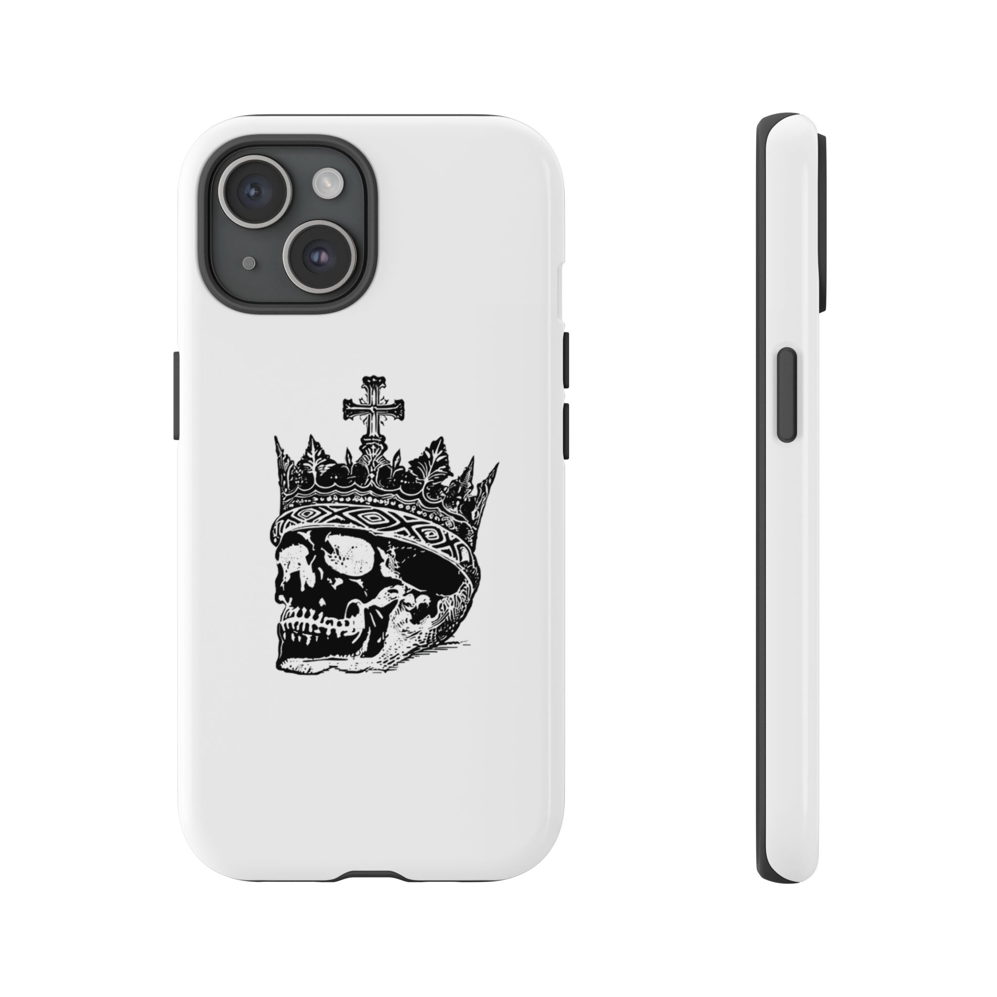 Skull King Phone Case – Gothic Crowned Skull Tough Case