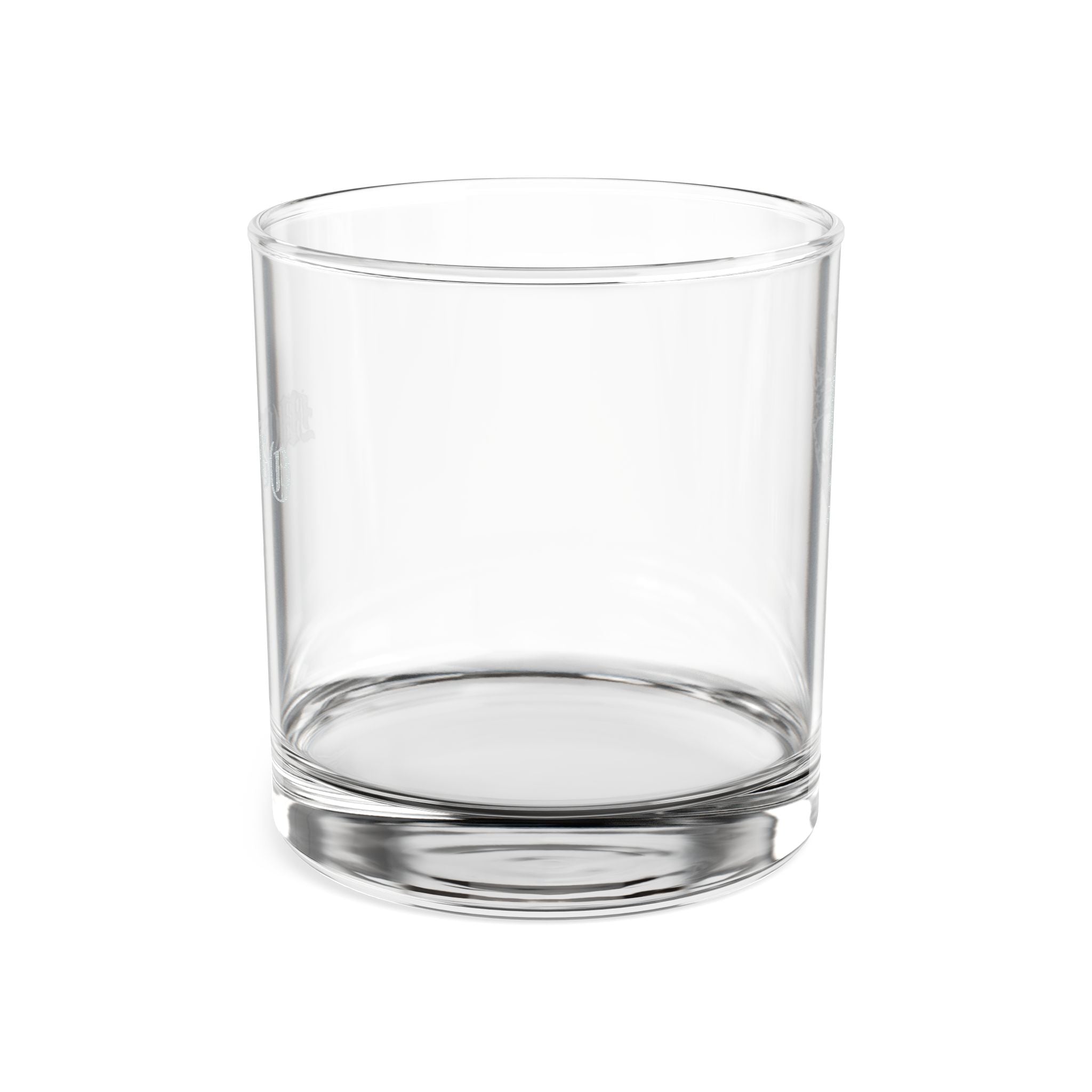 Engraved Whiskey Glass 10.5oz — Gothic Skull Crown with "MONGO"
