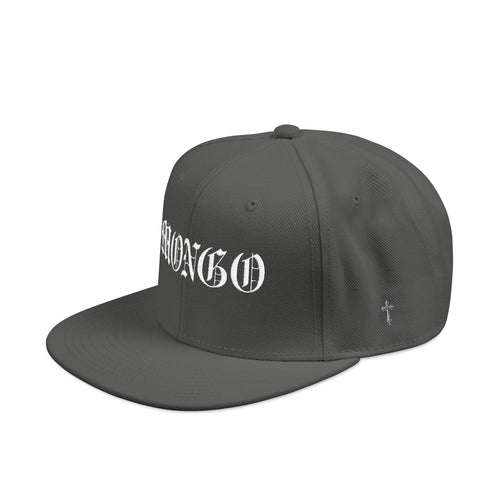 Embroidered Gothic Snapback Hat — Dark Gray Black Streetwear Cap