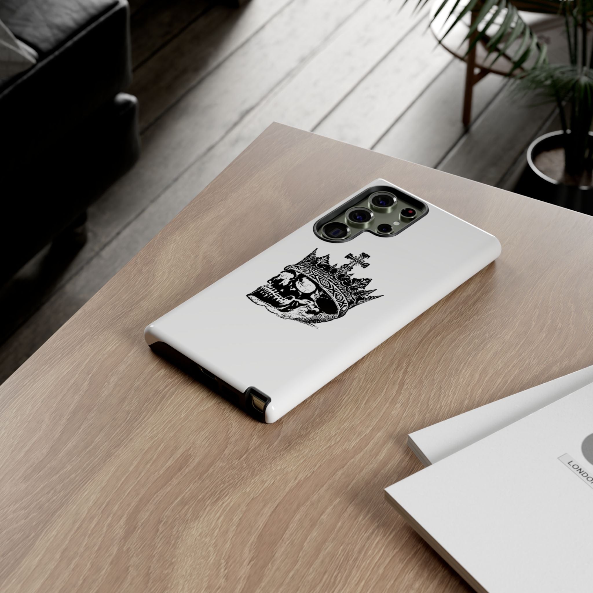 Skull King Phone Case – Gothic Crowned Skull Tough Case