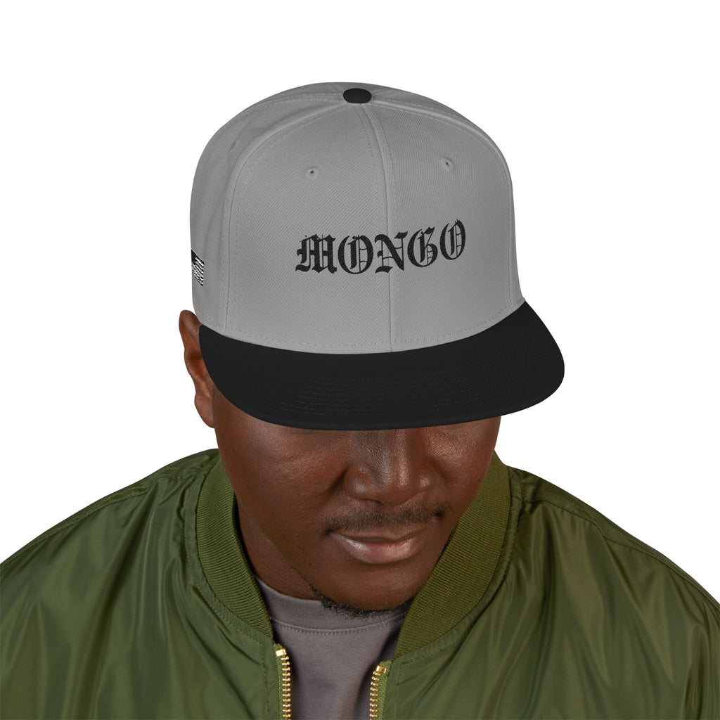 Embroidered Gothic Snapback Hat – Black & Gray Streetwear Cap