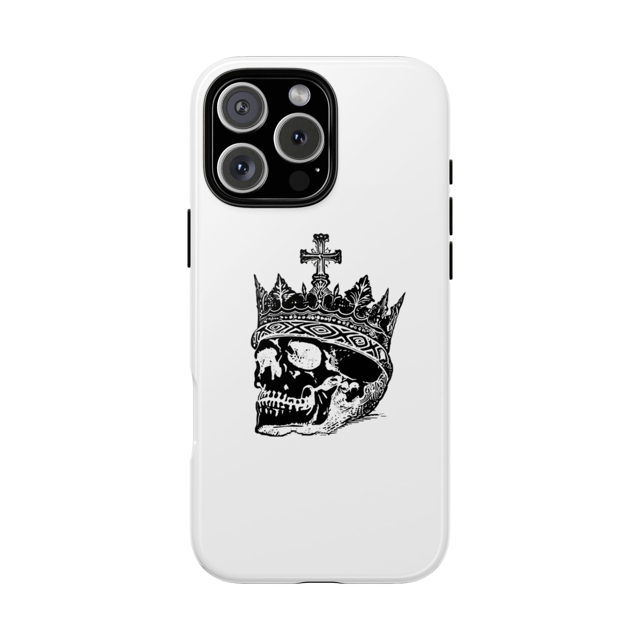 Skull King Phone Case – Gothic Crowned Skull Tough Case