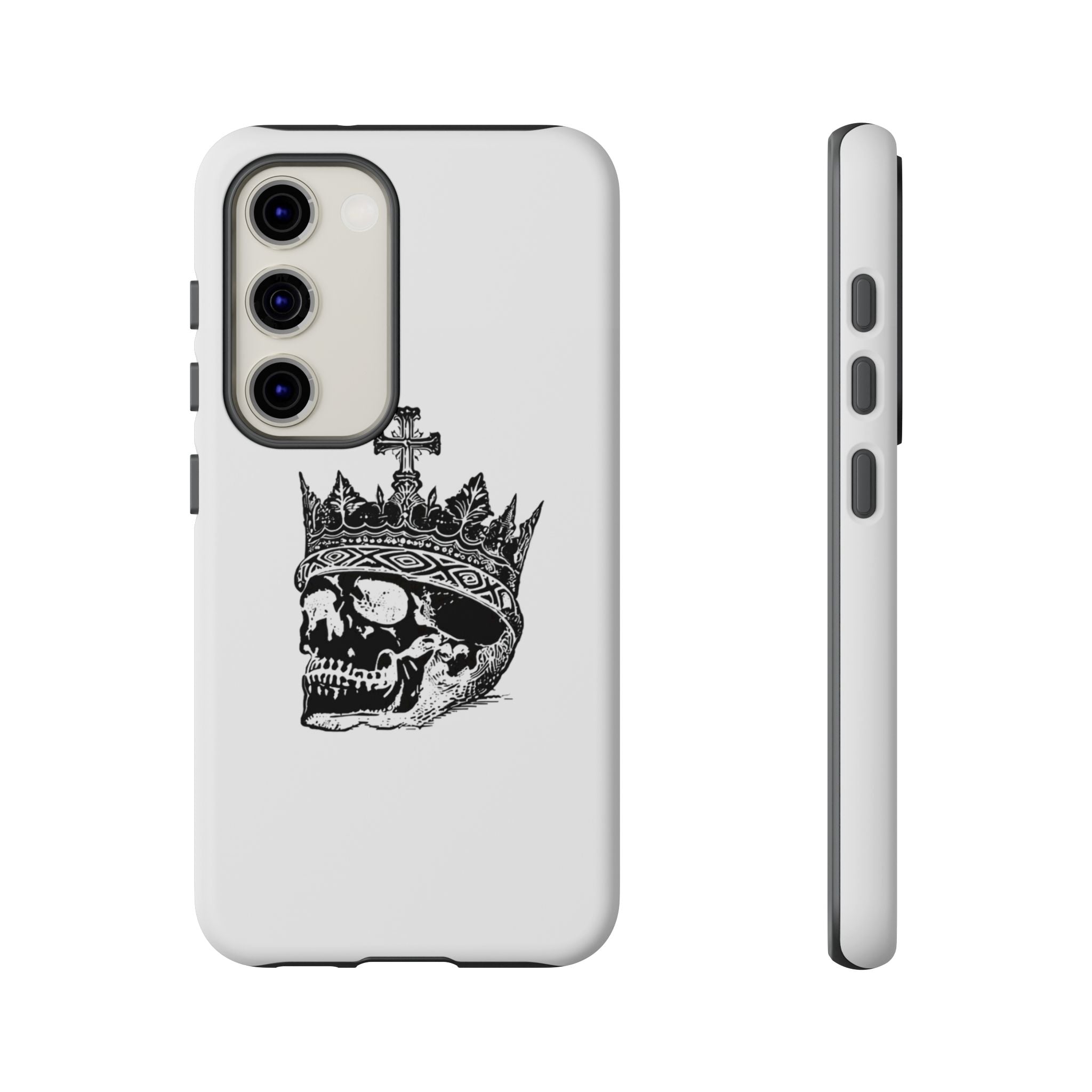Skull King Phone Case – Gothic Crowned Skull Tough Case