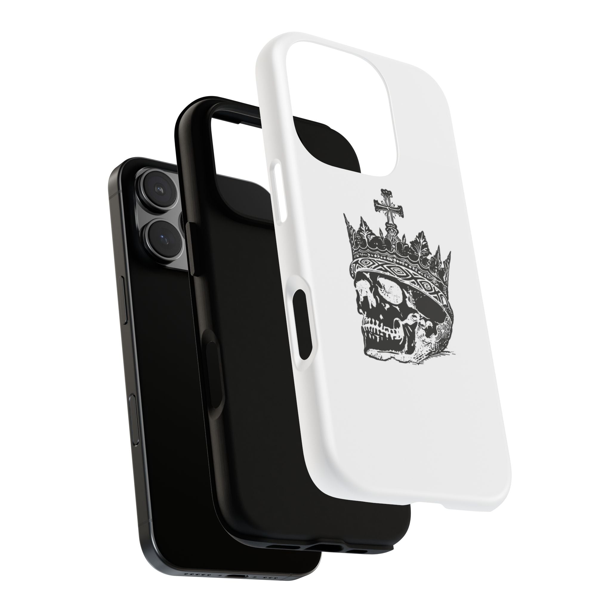 Skull King Phone Case – Gothic Crowned Skull Tough Case