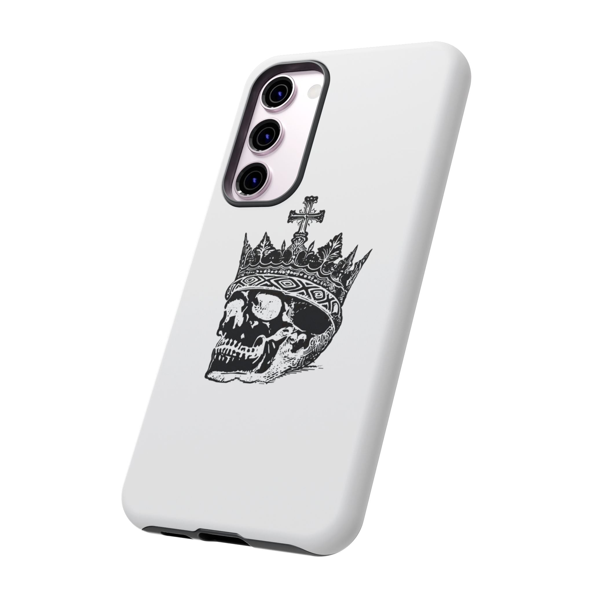 Skull King Phone Case – Gothic Crowned Skull Tough Case