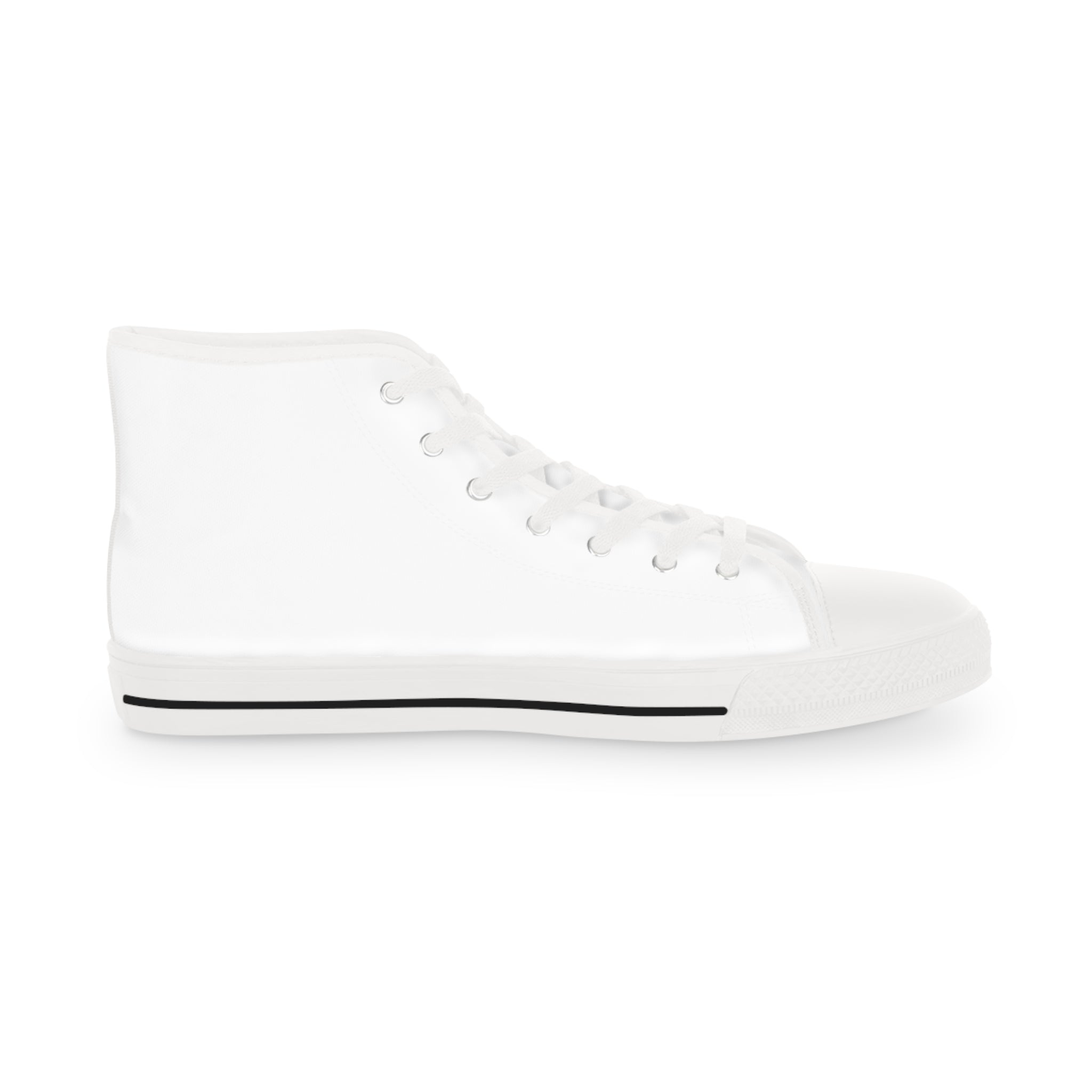 High Top Sneakers — Minimal White Casual Men’s Canvas Shoes