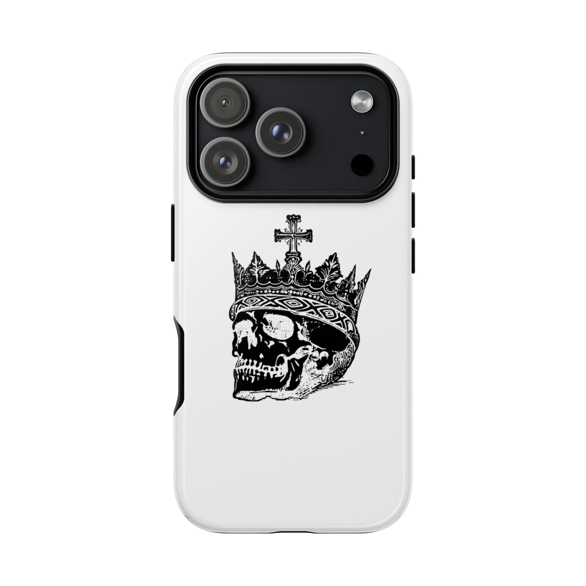 Skull King Phone Case – Gothic Crowned Skull Tough Case