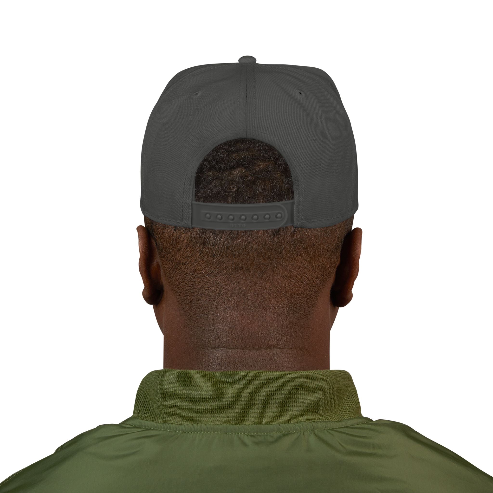 Embroidered Gothic Snapback Hat – Black & Gray Streetwear Cap