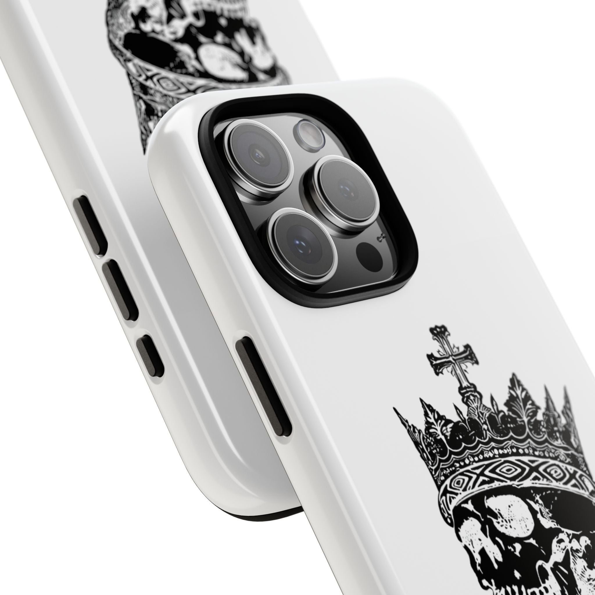 Skull King Phone Case – Gothic Crowned Skull Tough Case