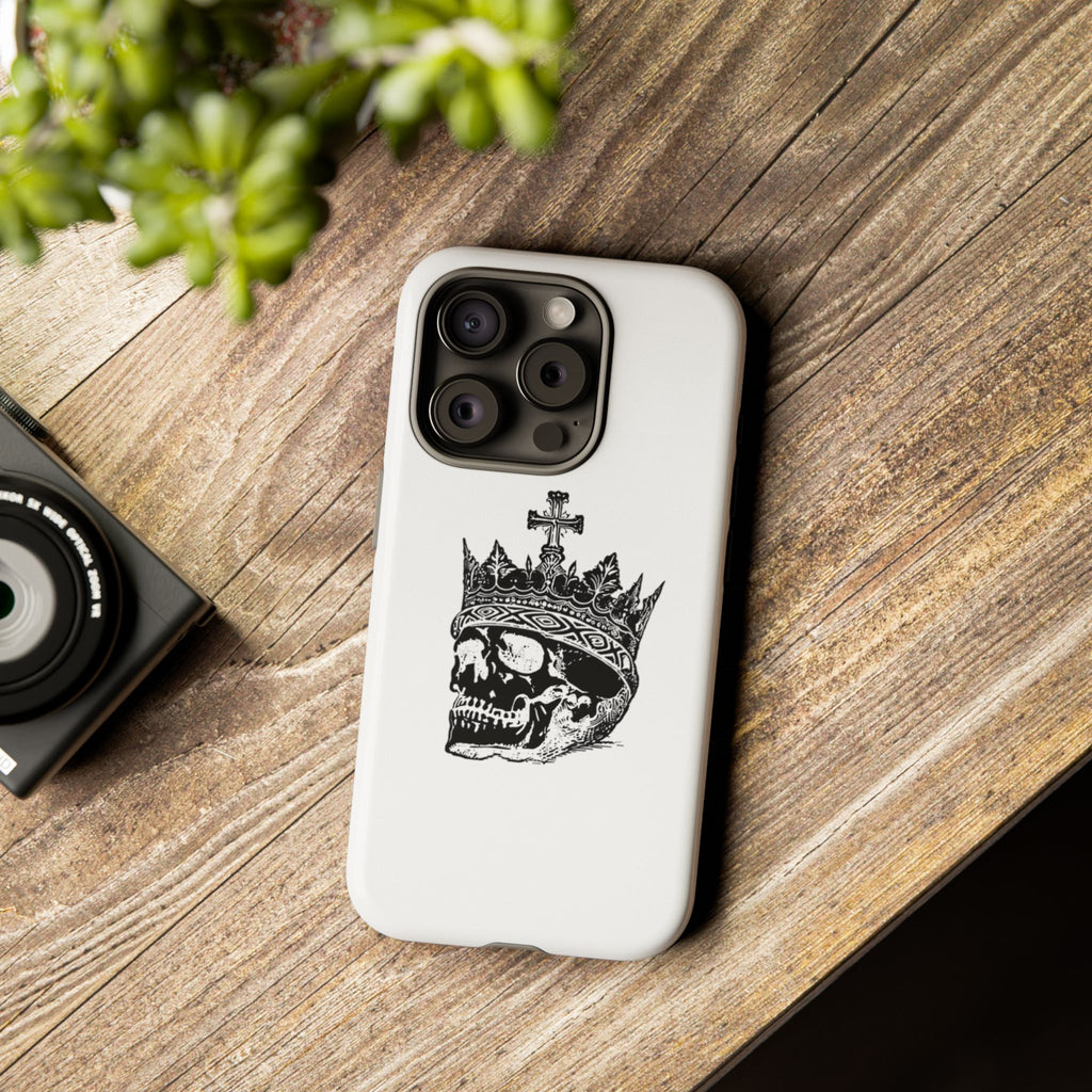 Skull King Phone Case – Gothic Crowned Skull Tough Case