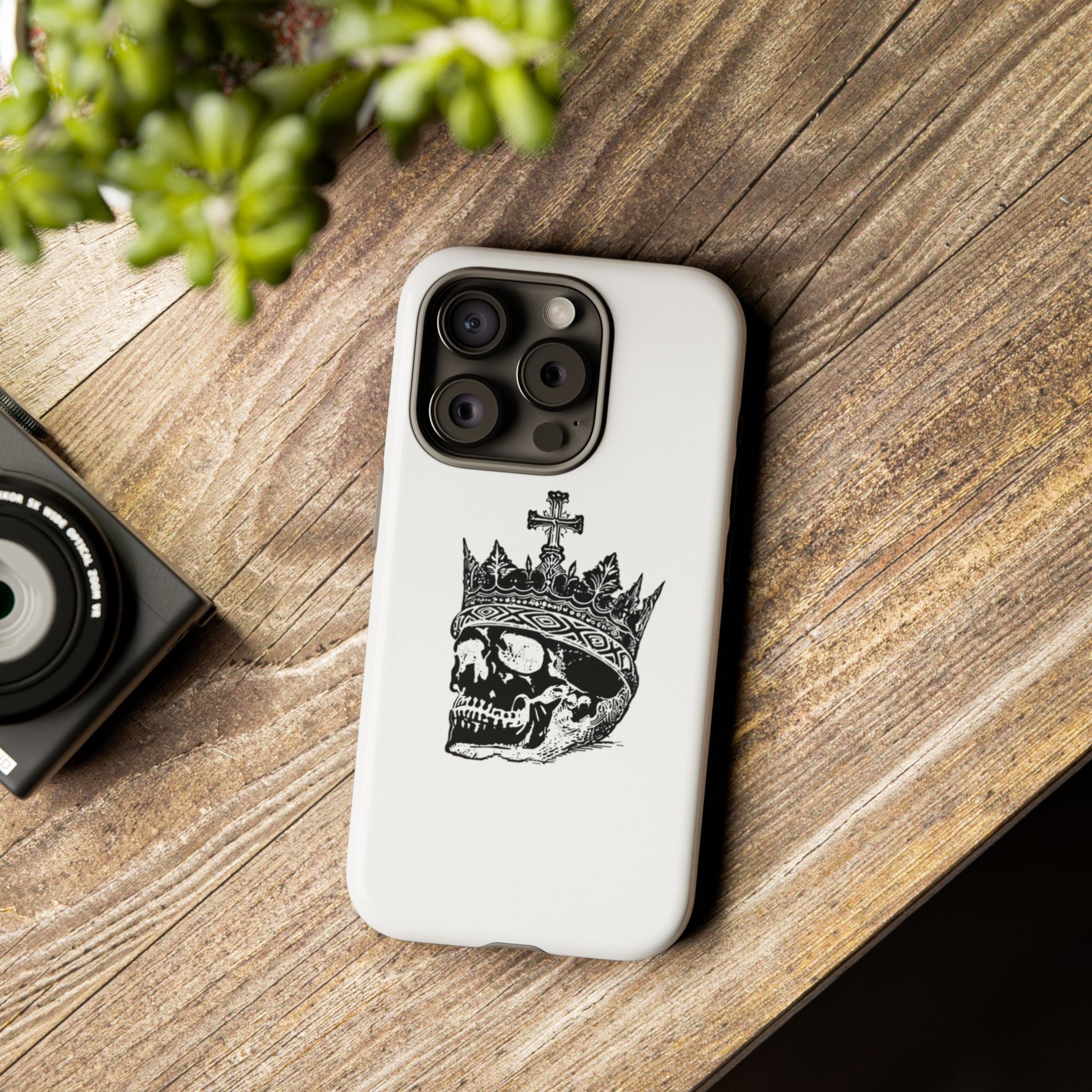Skull King Phone Case – Gothic Crowned Skull Tough Case