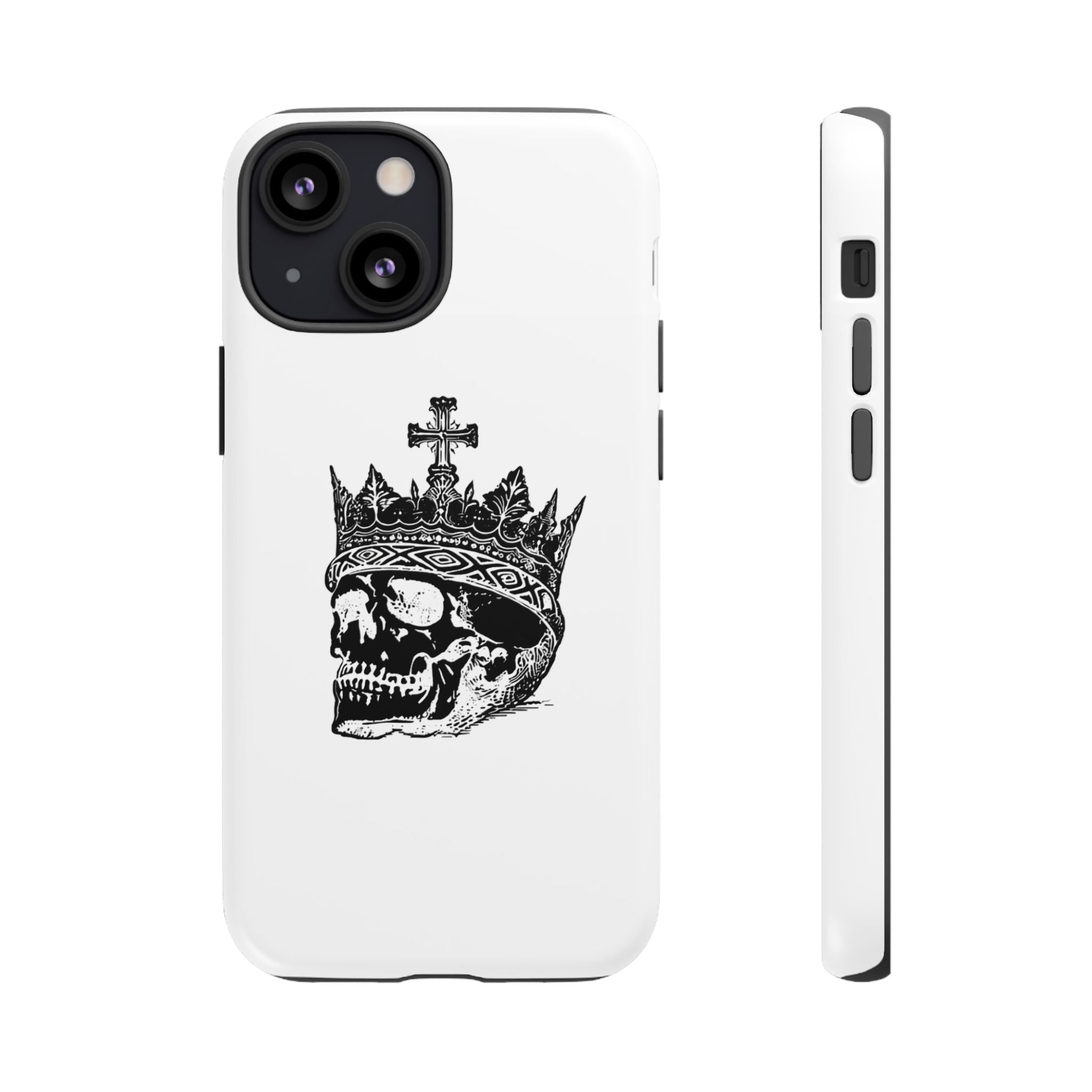 Skull King Phone Case – Gothic Crowned Skull Tough Case