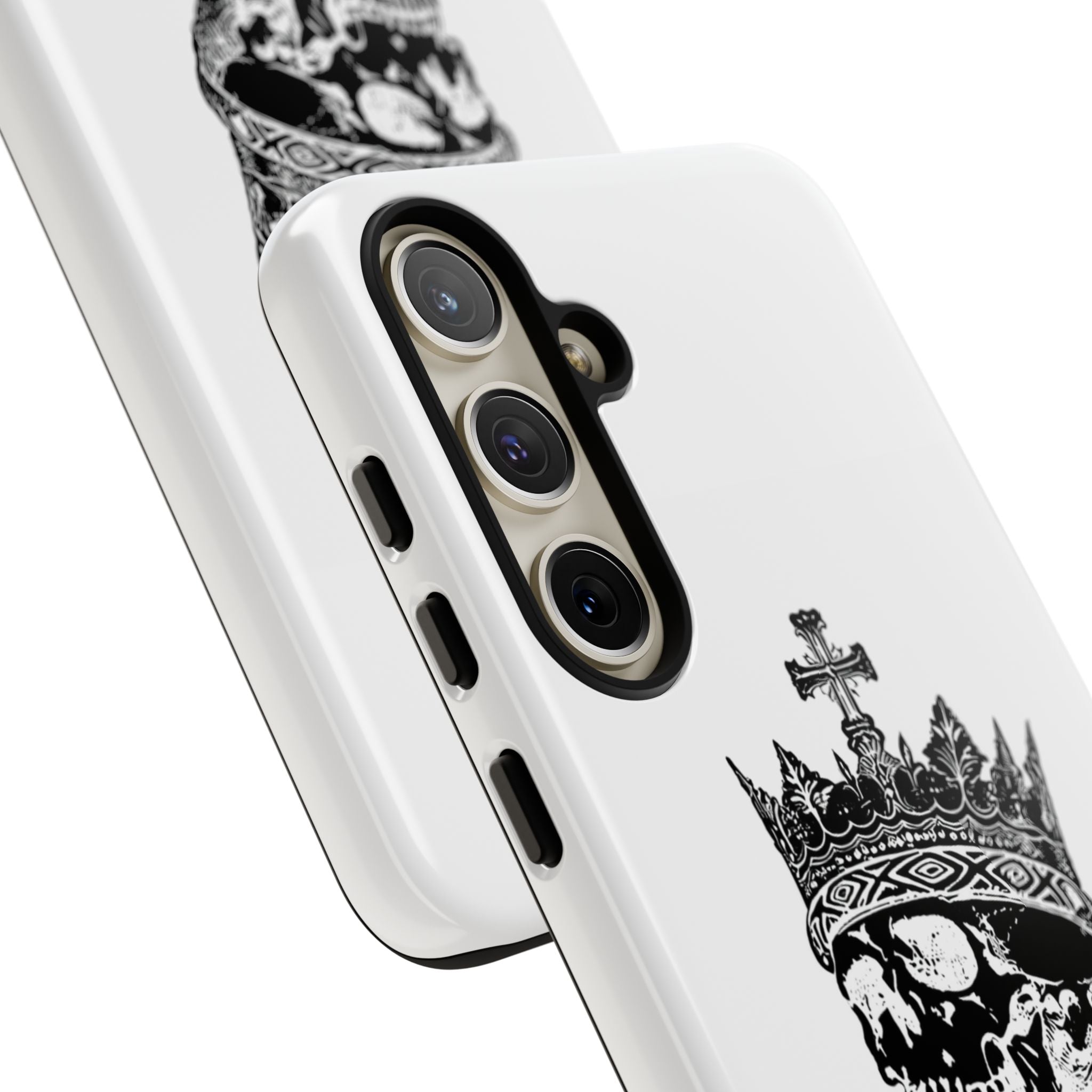 Skull King Phone Case – Gothic Crowned Skull Tough Case