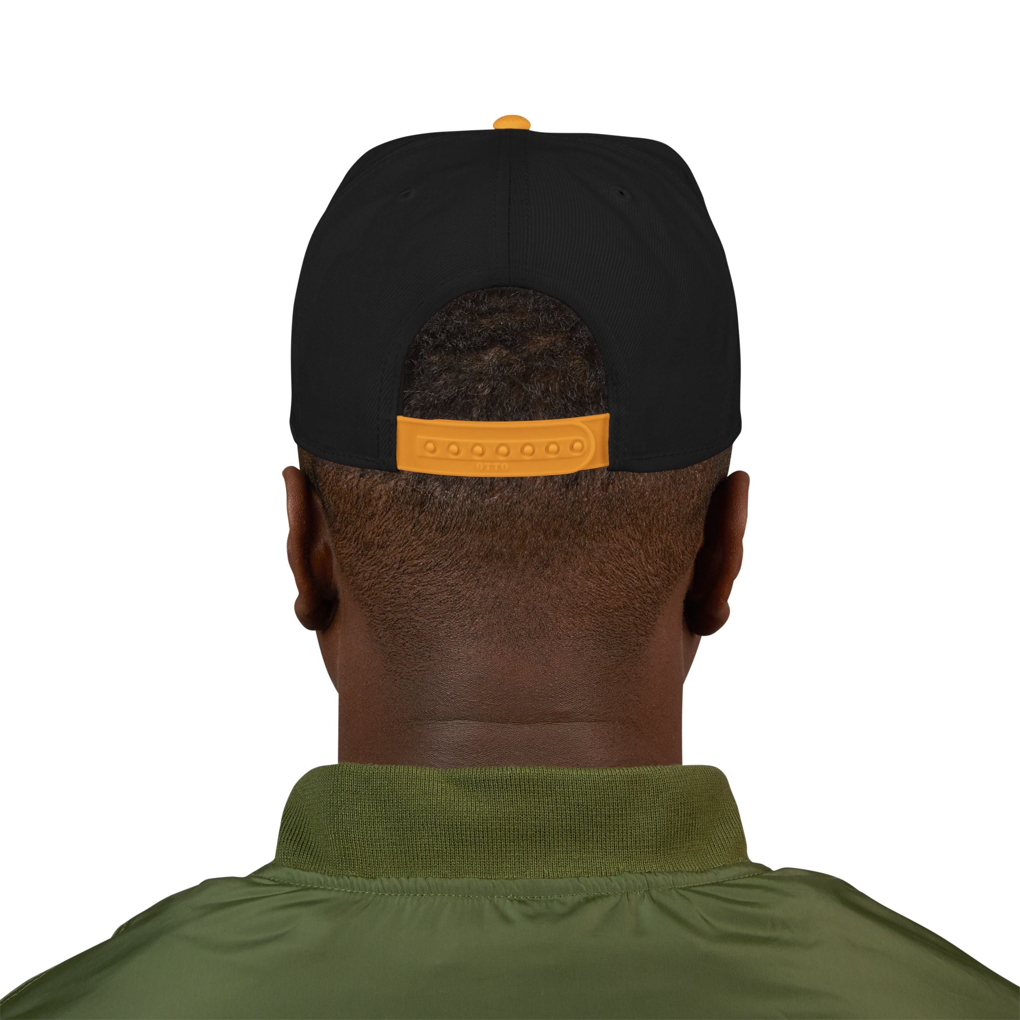 Embroidered Gothic Snapback Hat – Black & Gray Streetwear Cap