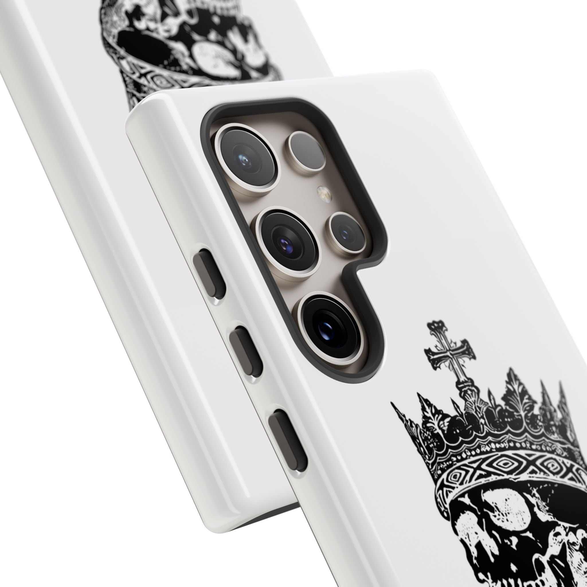 Skull King Phone Case – Gothic Crowned Skull Tough Case