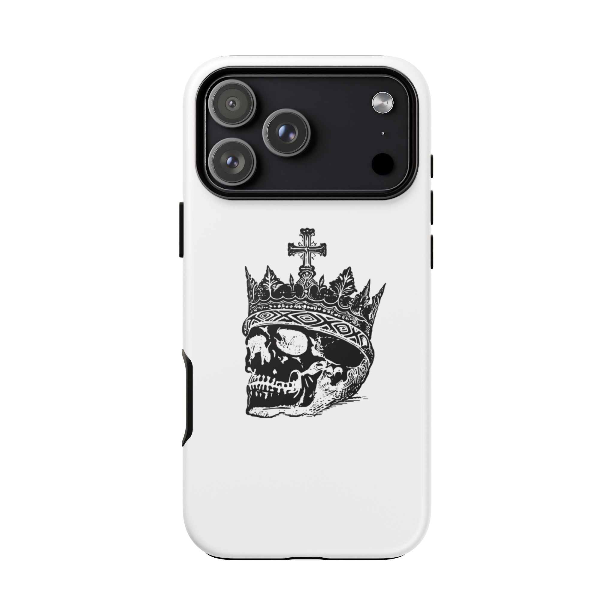 Skull King Phone Case – Gothic Crowned Skull Tough Case