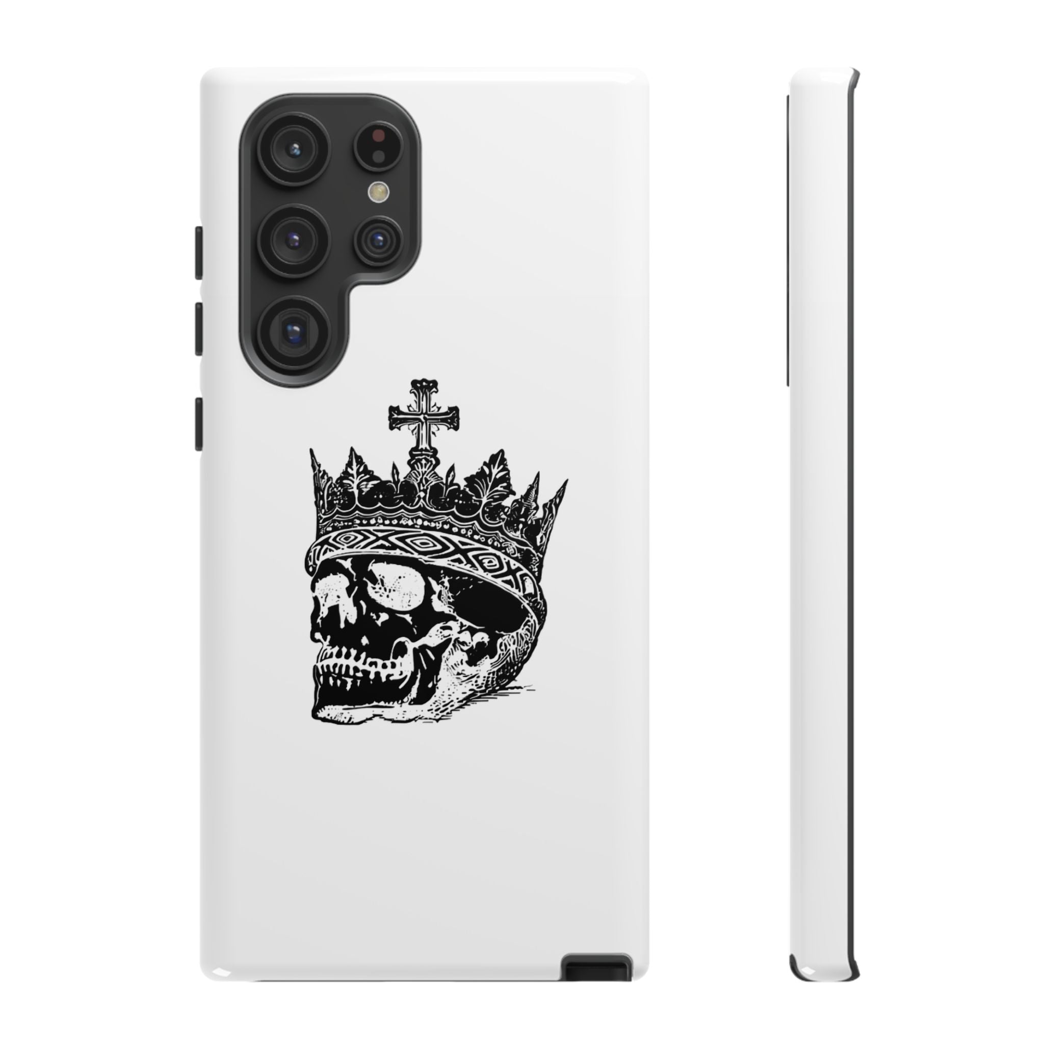 Skull King Phone Case – Gothic Crowned Skull Tough Case