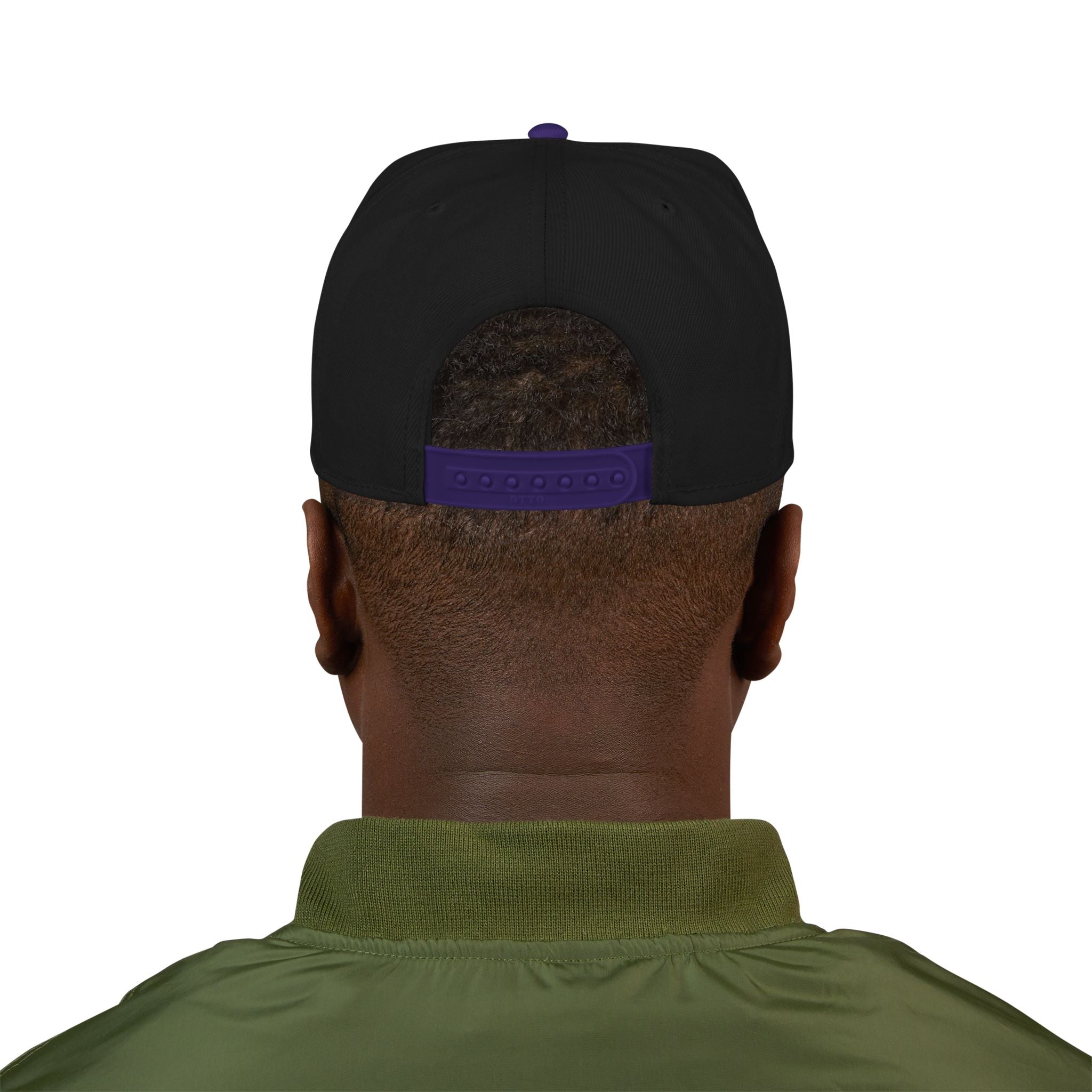 Embroidered Gothic Snapback Hat – Black & Gray Streetwear Cap