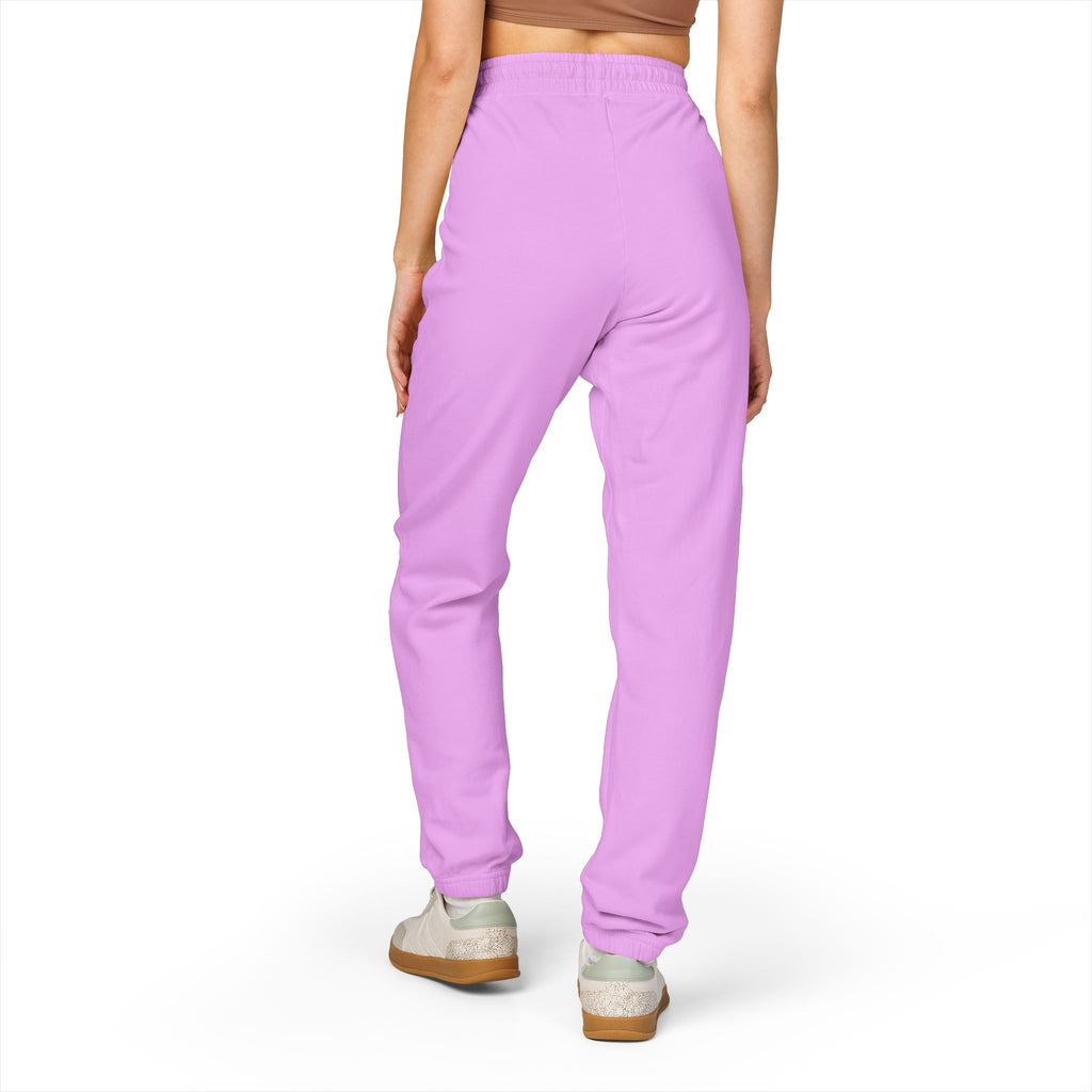MONGO Gothic Script Sweatpants — Garment-Dyed Fleece Joggers