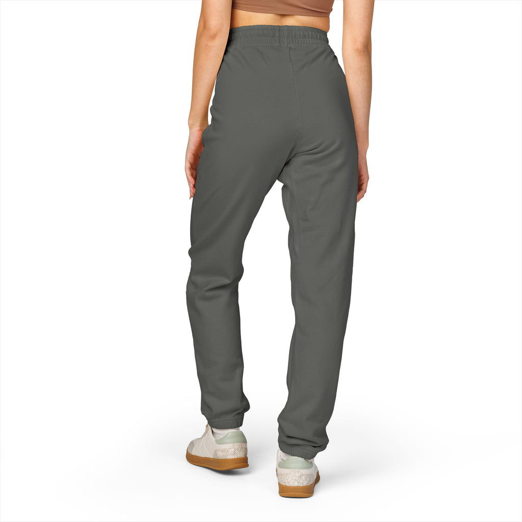 MONGO Gothic Script Sweatpants — Garment-Dyed Fleece Joggers