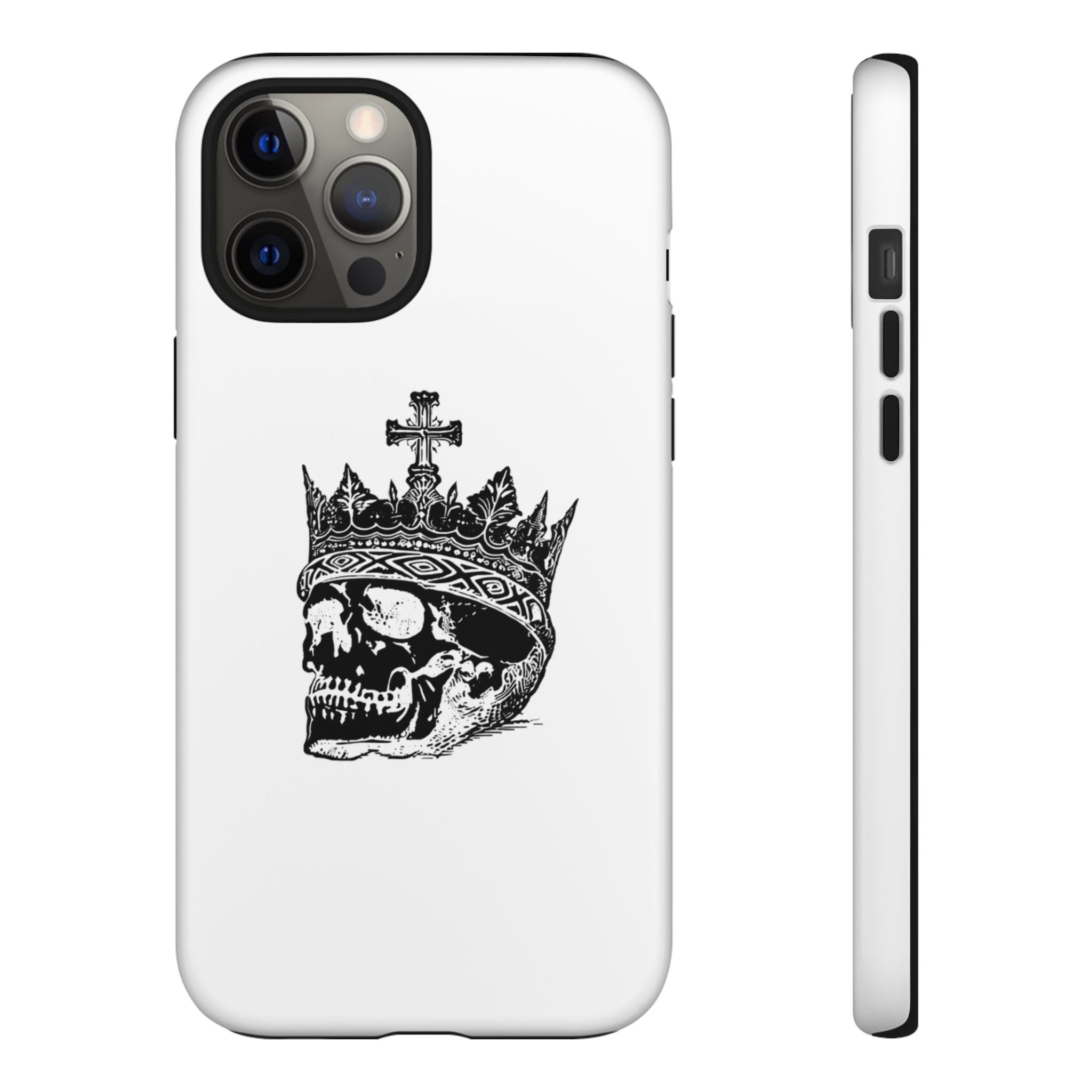 Skull King Phone Case – Gothic Crowned Skull Tough Case