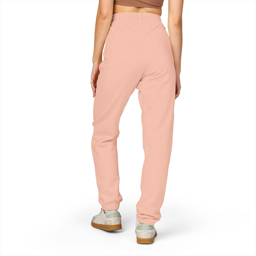 MONGO Gothic Script Sweatpants — Garment-Dyed Fleece Joggers