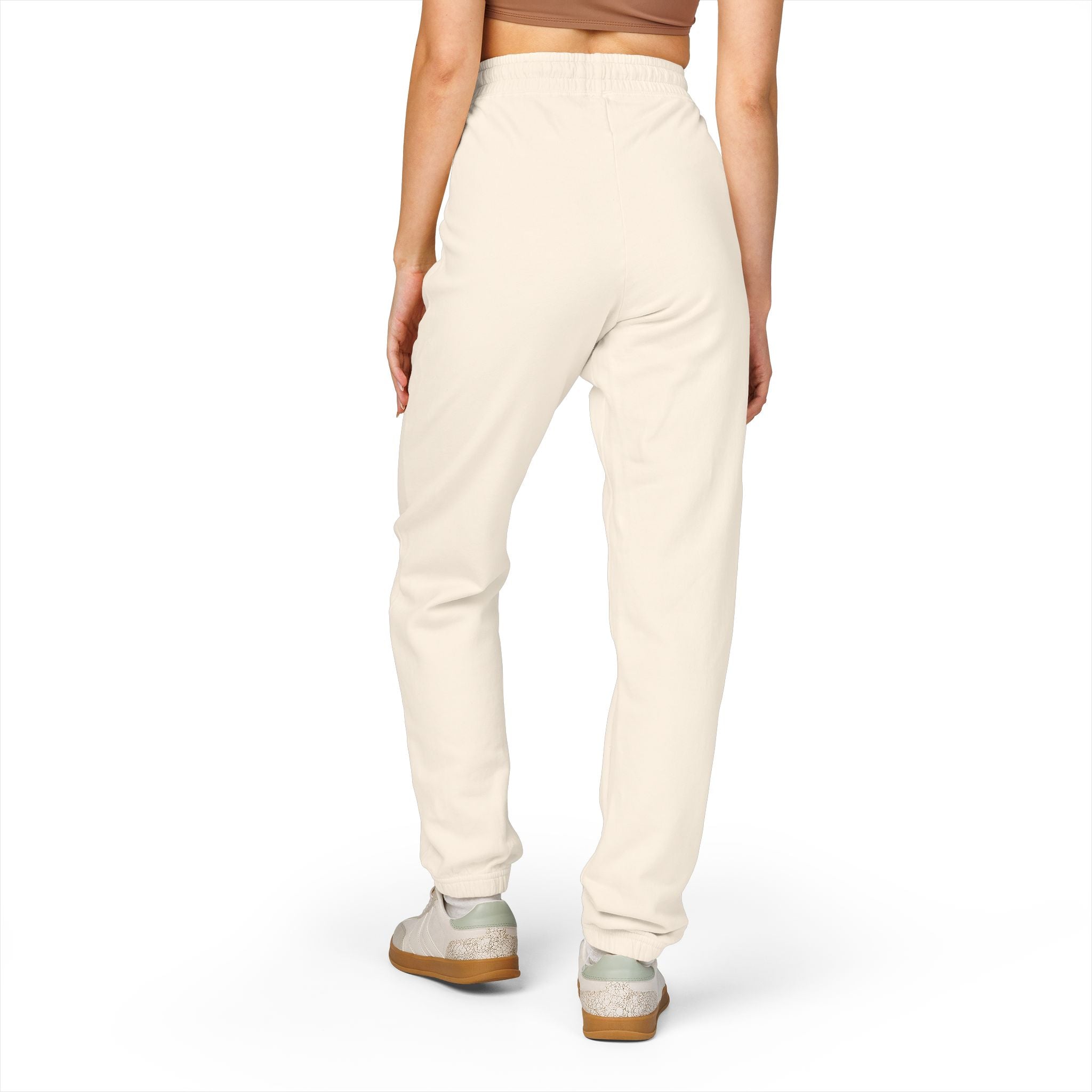MONGO Gothic Script Sweatpants — Garment-Dyed Fleece Joggers