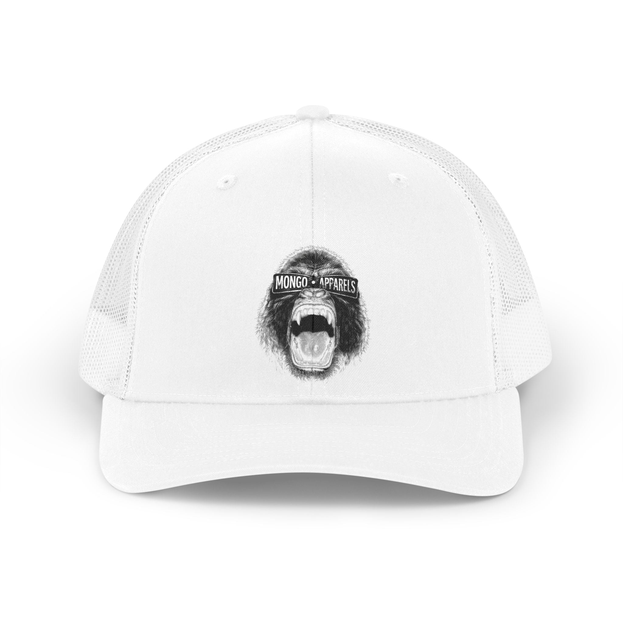 Retro Trucker Hat — Screaming Gorilla Graphic with 'Monroe & Saffers' Shades