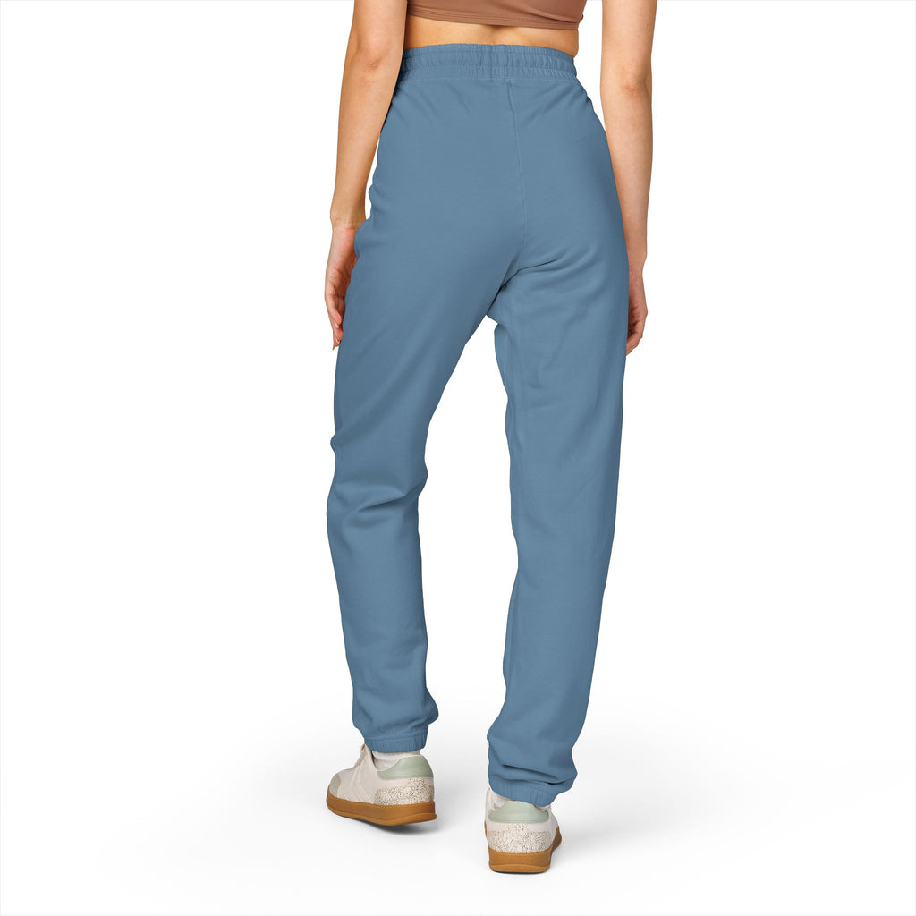 MONGO Gothic Script Sweatpants — Garment-Dyed Fleece Joggers