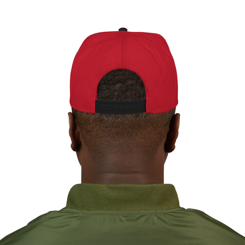Embroidered Gothic Snapback Hat – Black & Gray Streetwear Cap
