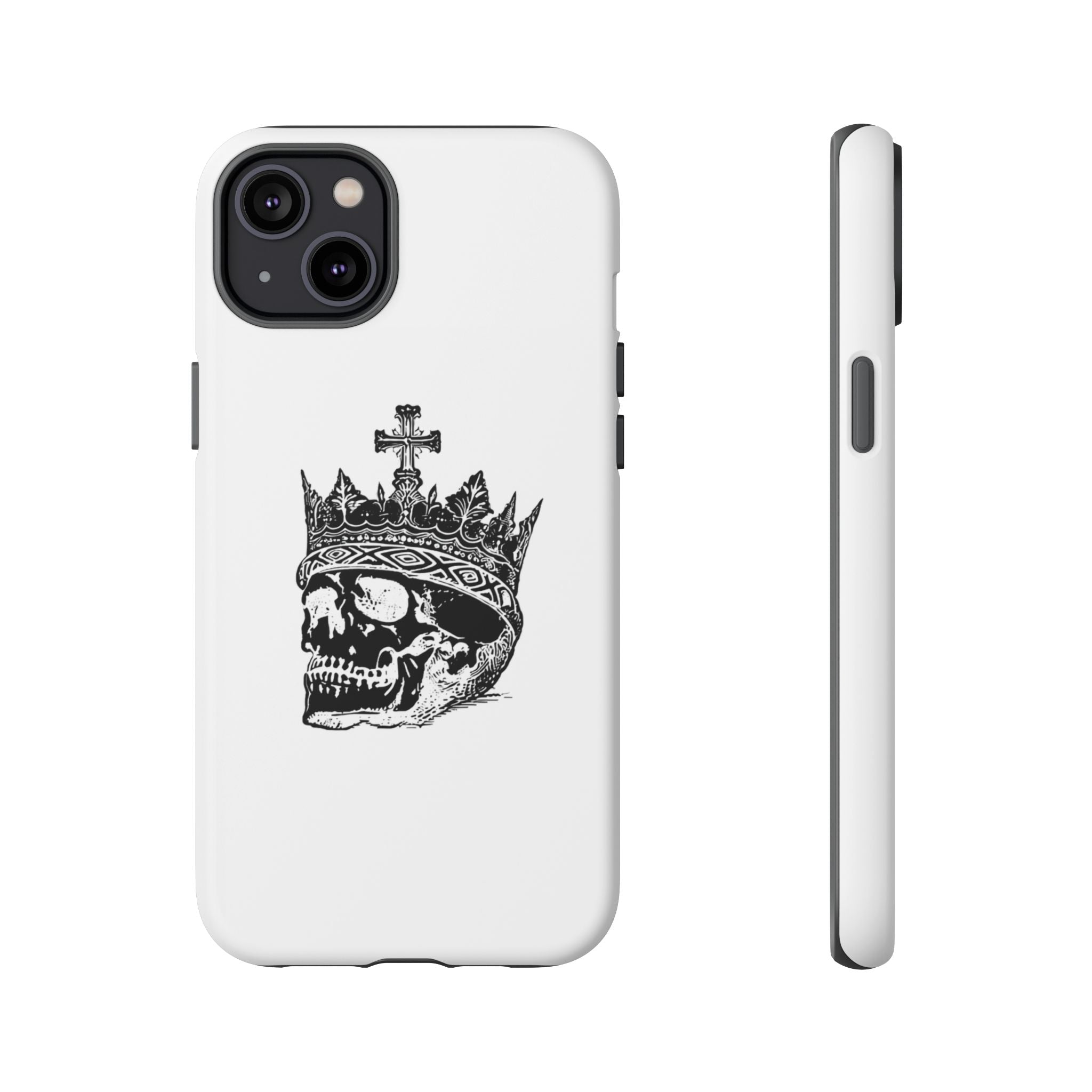 Skull King Phone Case – Gothic Crowned Skull Tough Case