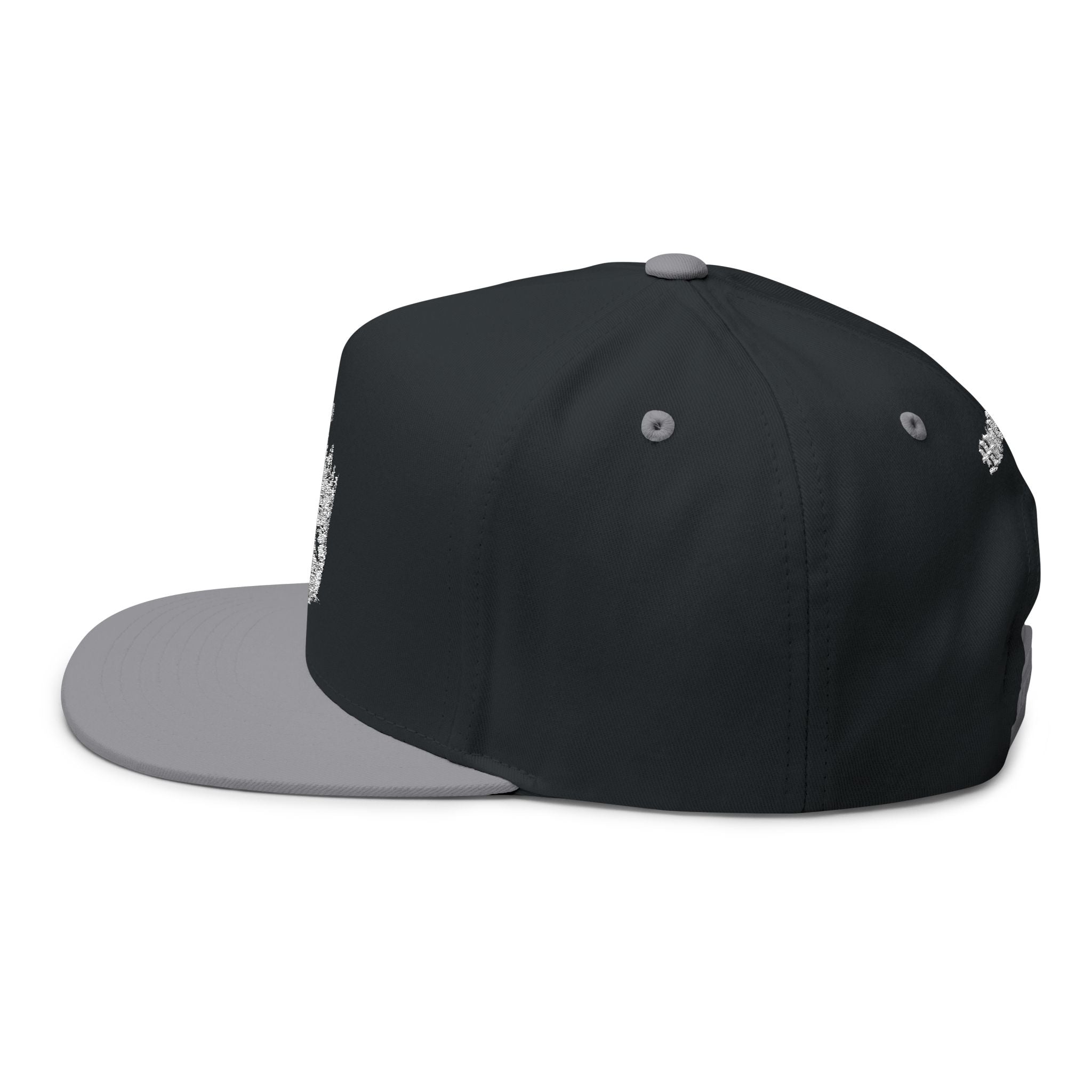 Embroidered Crown Skull Snapback Hat — Gothic Streetwear Cap with 'MONGO' Back Text