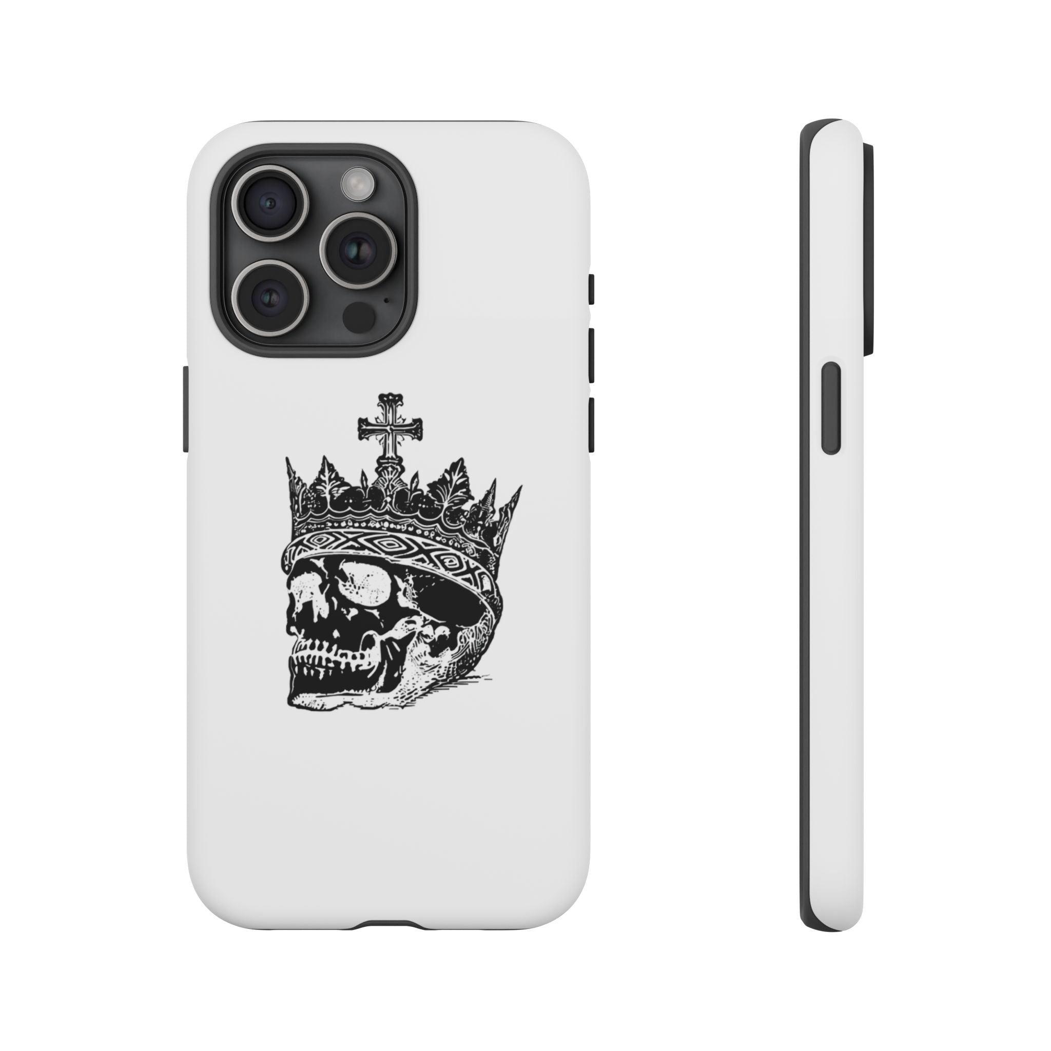 Skull King Phone Case – Gothic Crowned Skull Tough Case