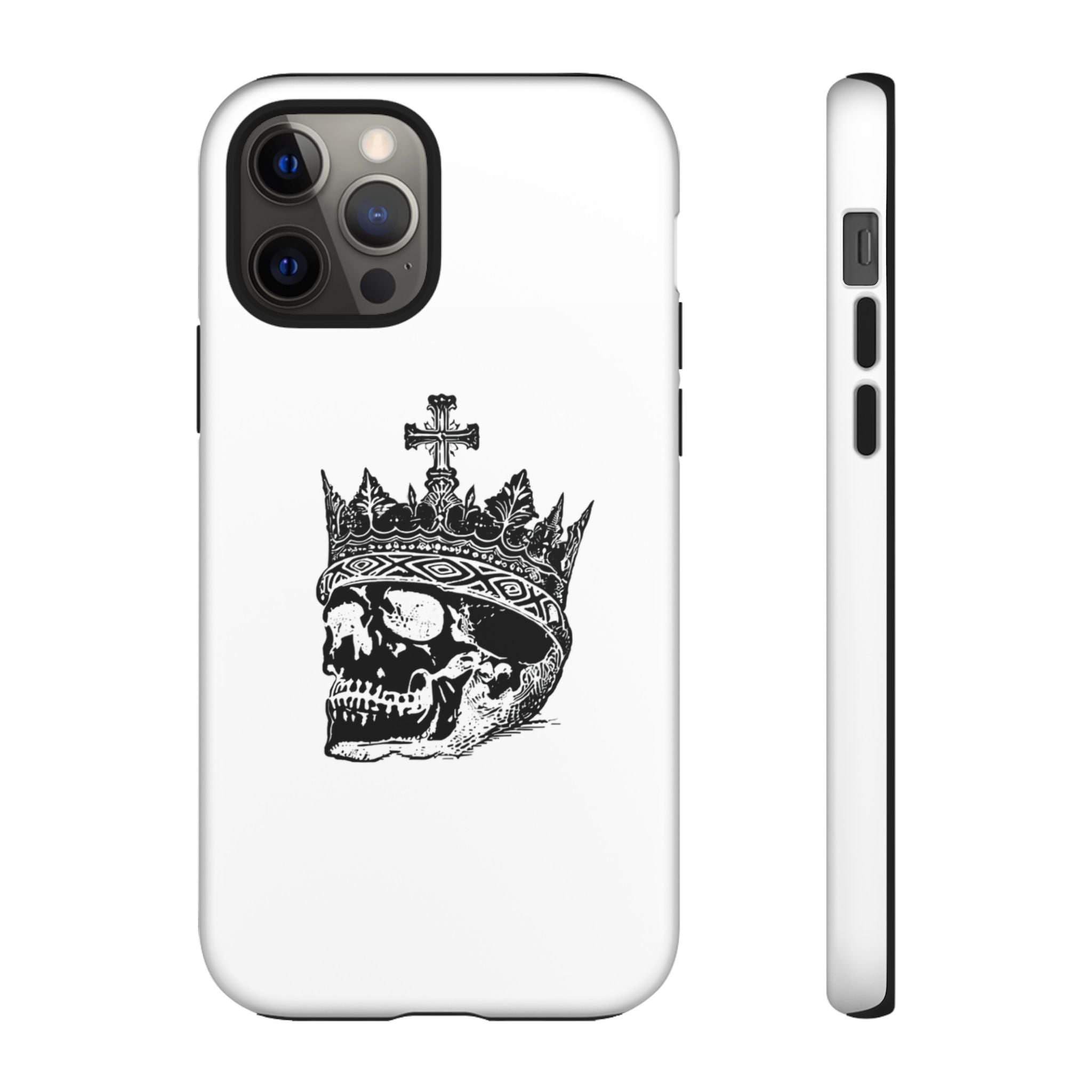 Skull King Phone Case – Gothic Crowned Skull Tough Case