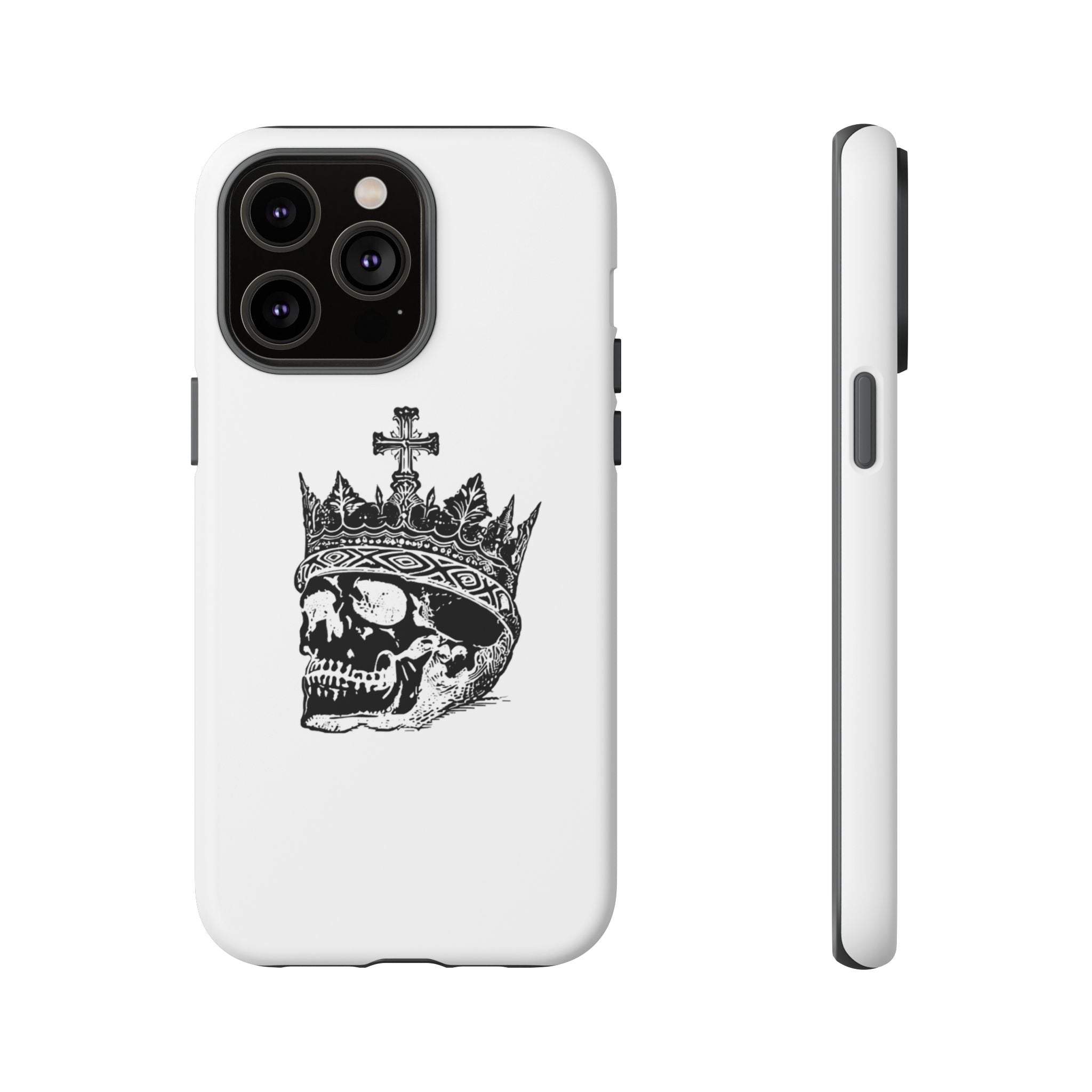 Skull King Phone Case – Gothic Crowned Skull Tough Case