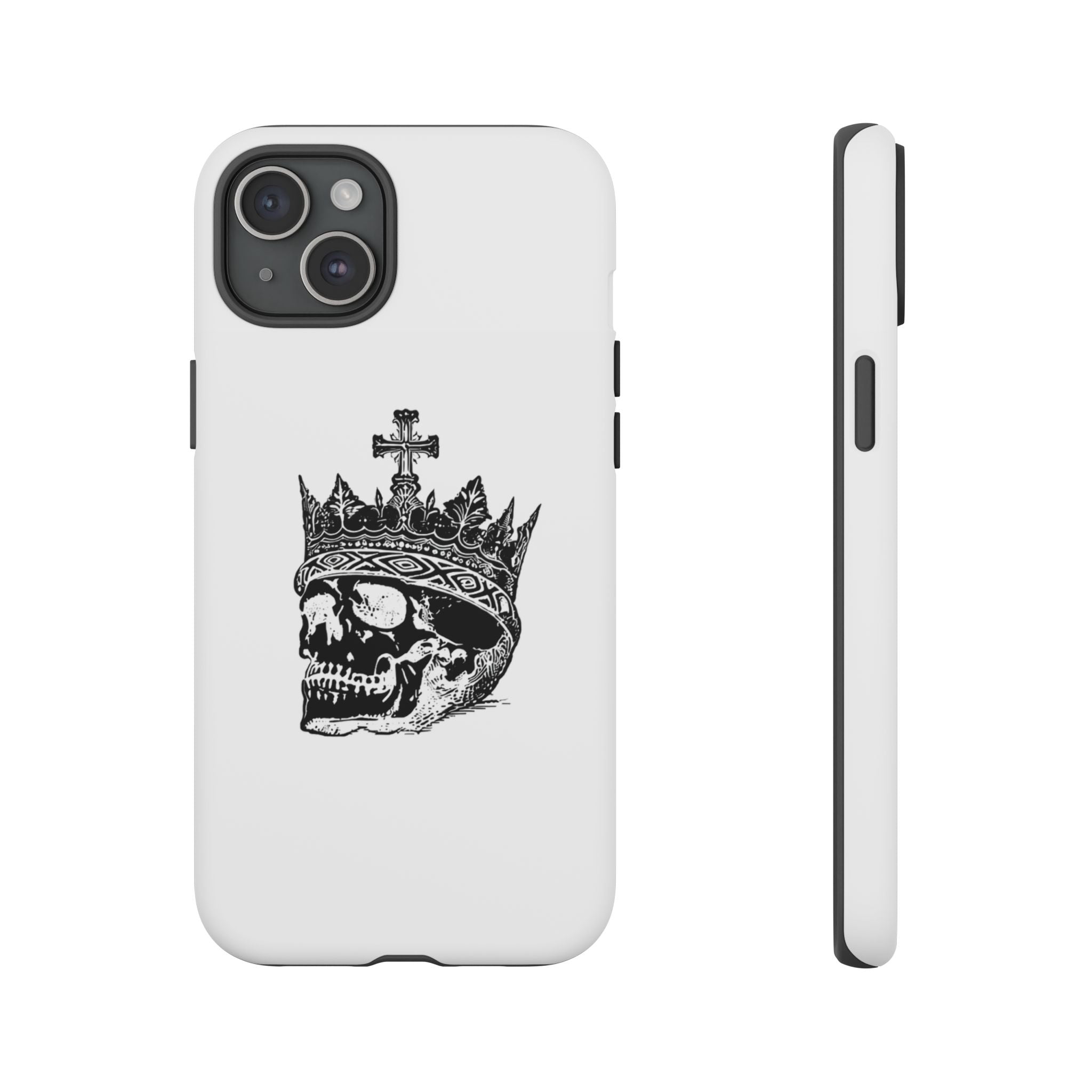 Skull King Phone Case – Gothic Crowned Skull Tough Case