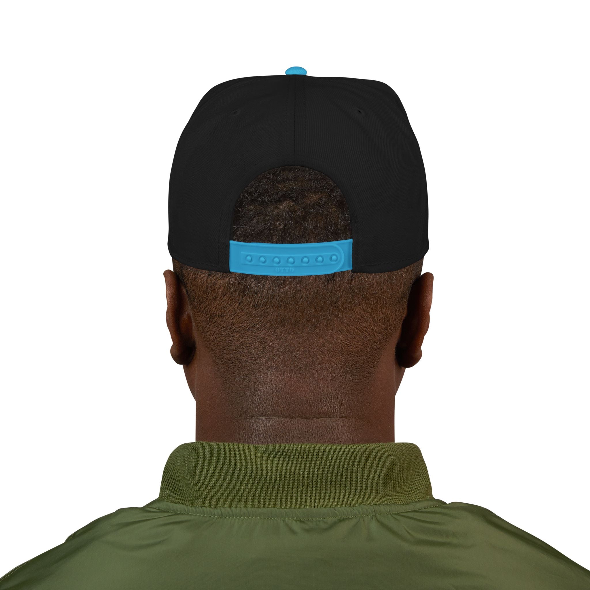 Embroidered Gothic Snapback Hat – Black & Gray Streetwear Cap