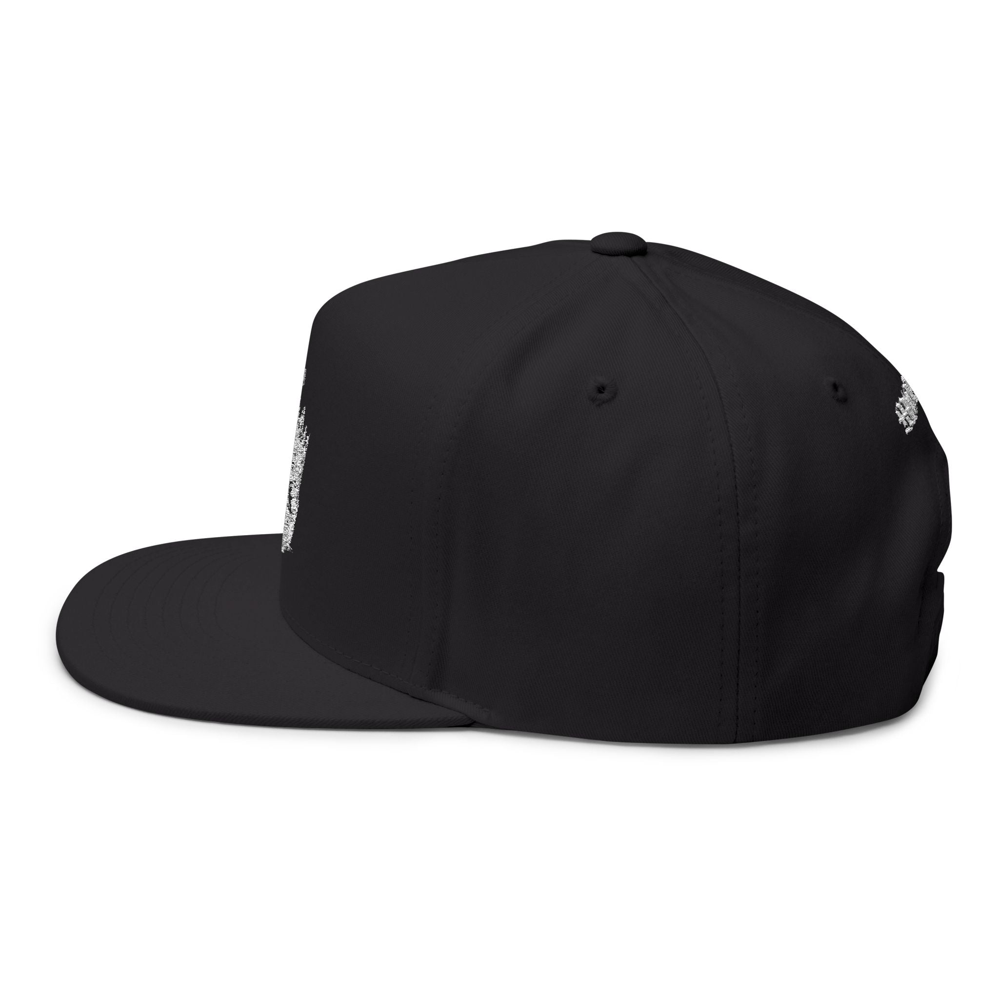 Embroidered Crown Skull Snapback Hat — Gothic Streetwear Cap with 'MONGO' Back Text