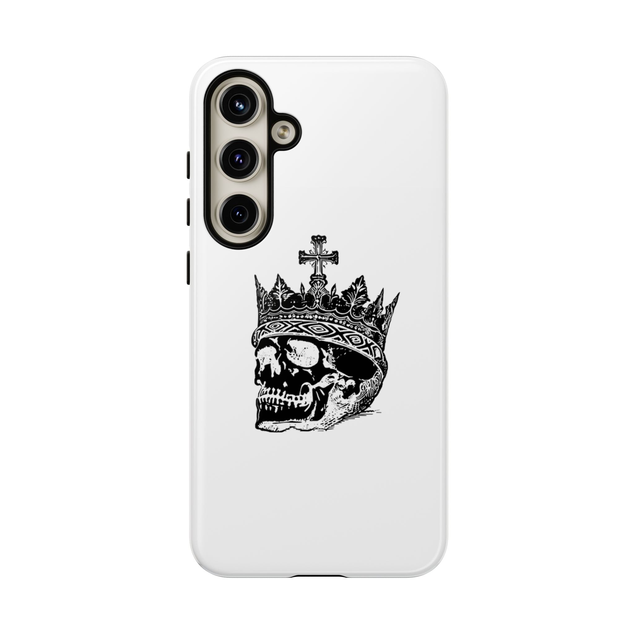 Skull King Phone Case – Gothic Crowned Skull Tough Case