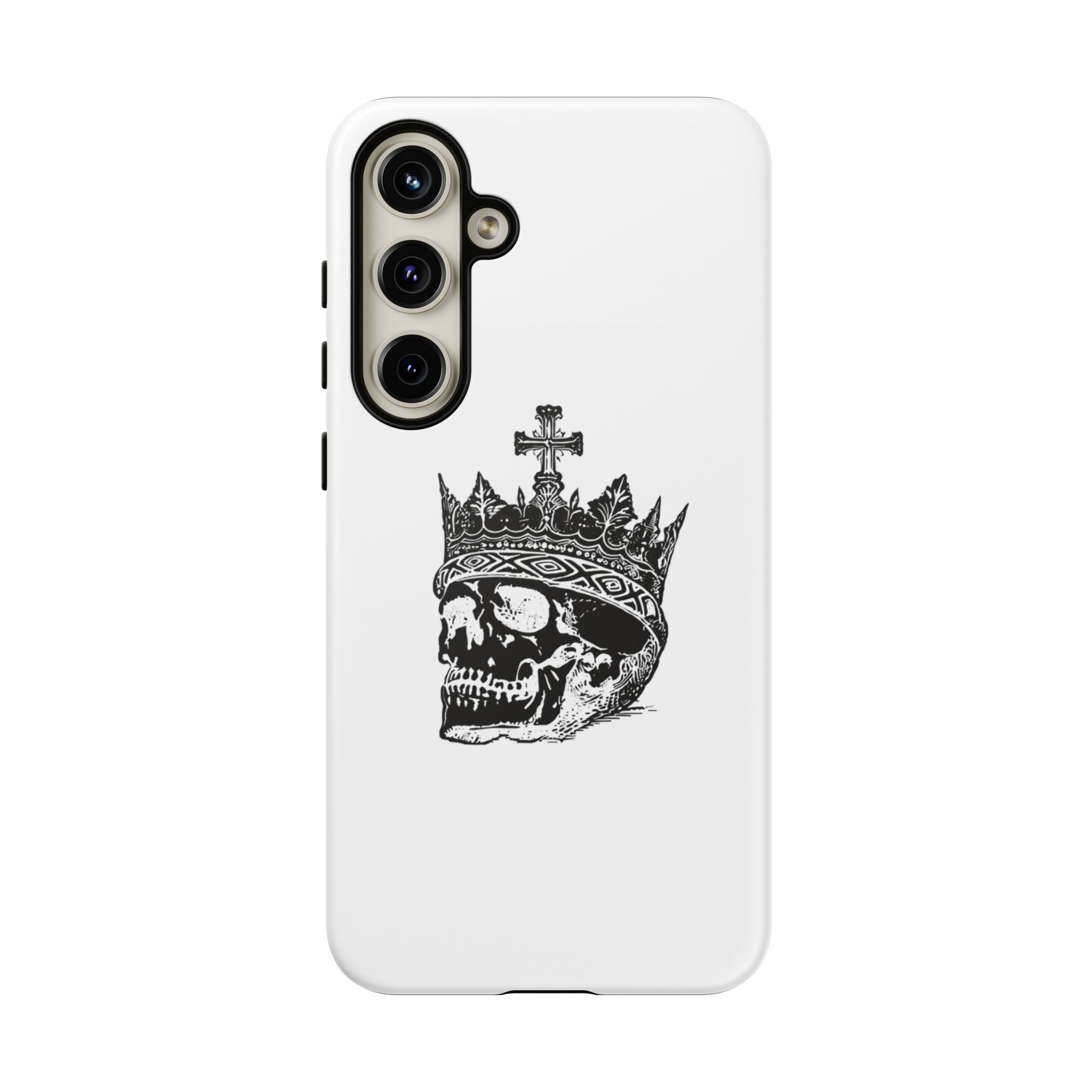 Skull King Phone Case – Gothic Crowned Skull Tough Case