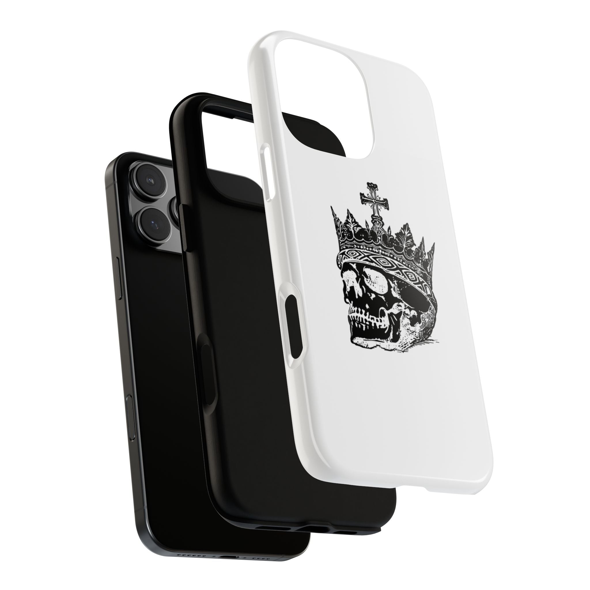 Skull King Phone Case – Gothic Crowned Skull Tough Case