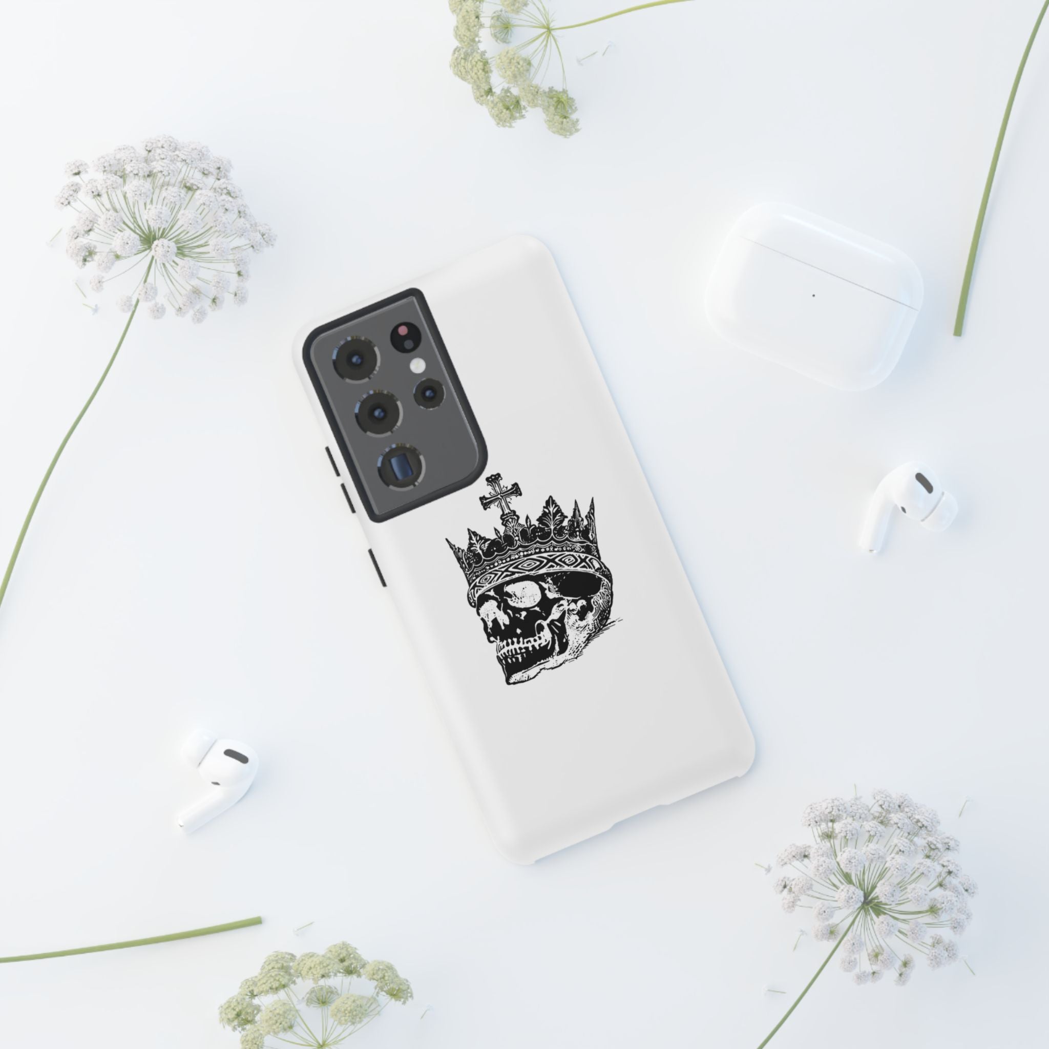 Skull King Phone Case – Gothic Crowned Skull Tough Case
