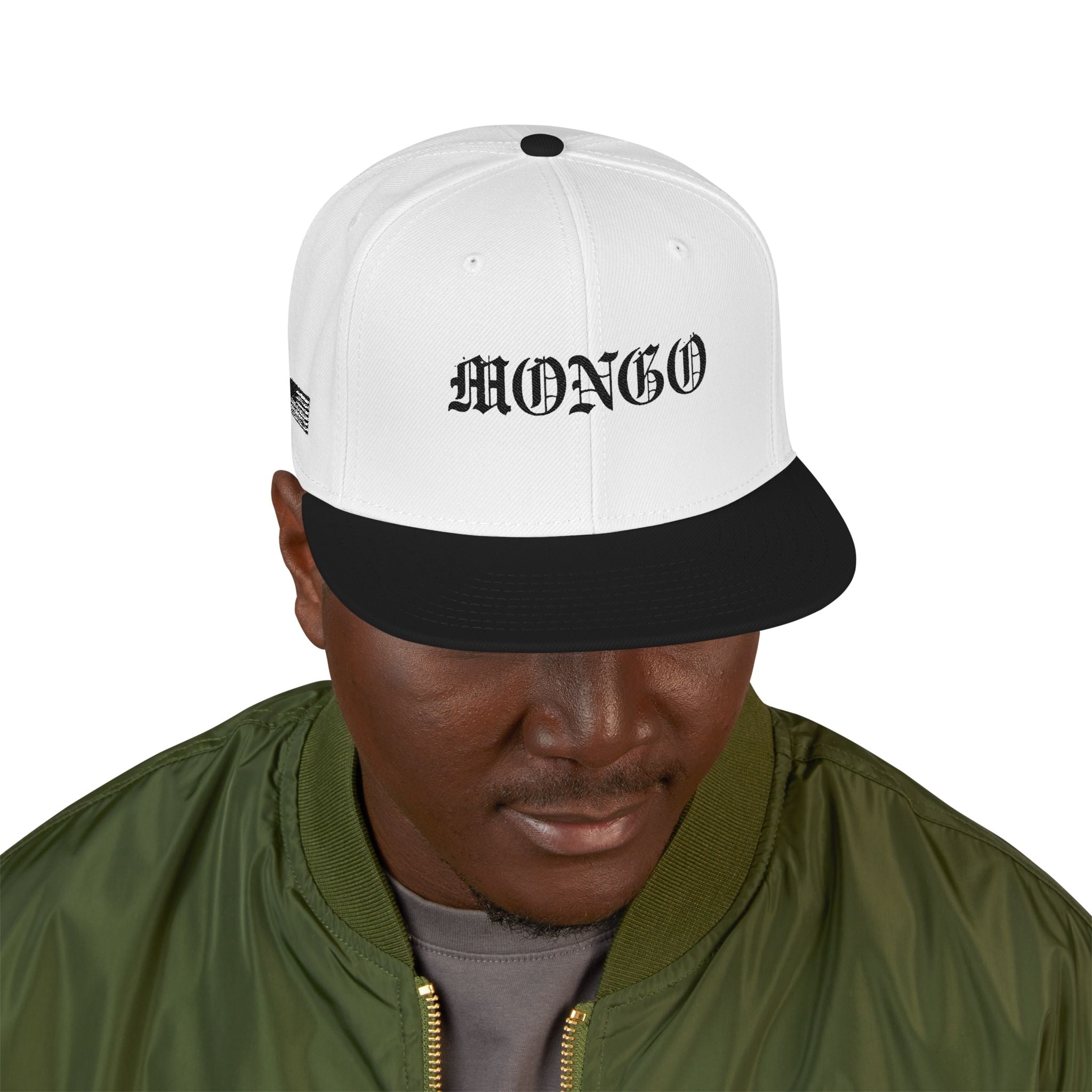 Embroidered Gothic Snapback Hat – Black & Gray Streetwear Cap